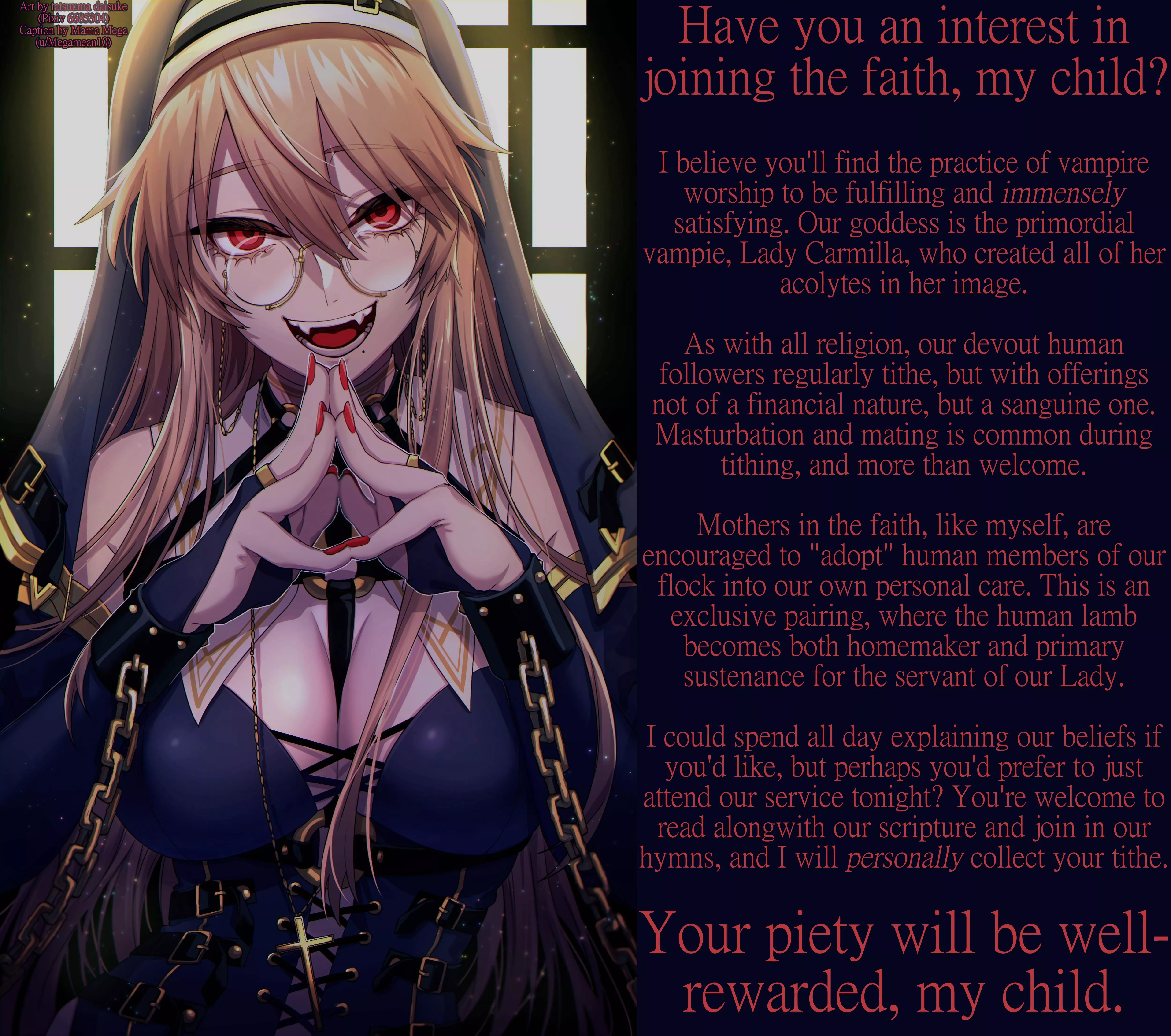 Church of Vampirism [f4a] [vampire] [worship your superiors] posted by Megamean10