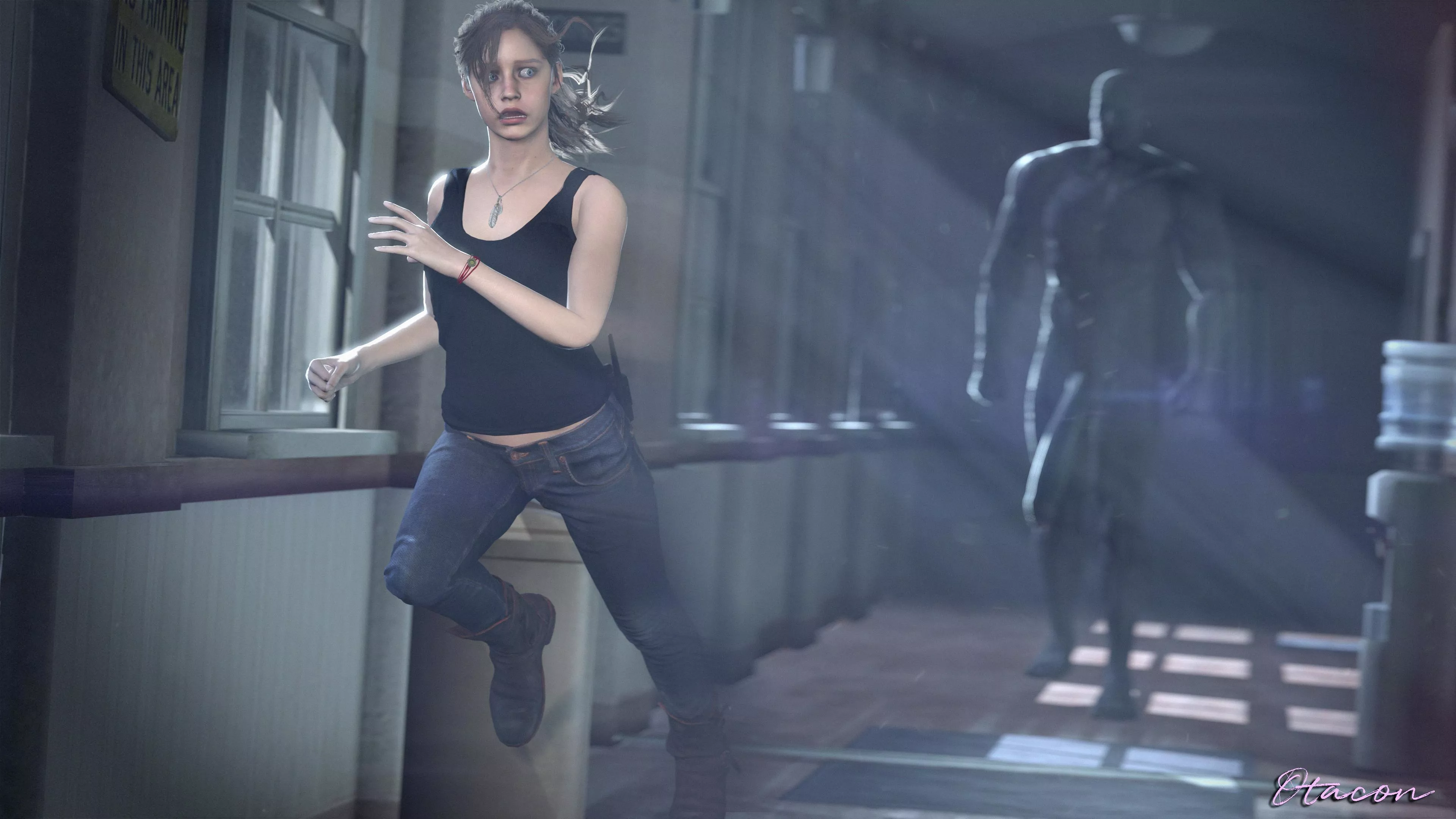 Claire vs. Mr. X - Knock Knock open up the door it's real (Otacon) [Resident Evil] posted by EroExarch