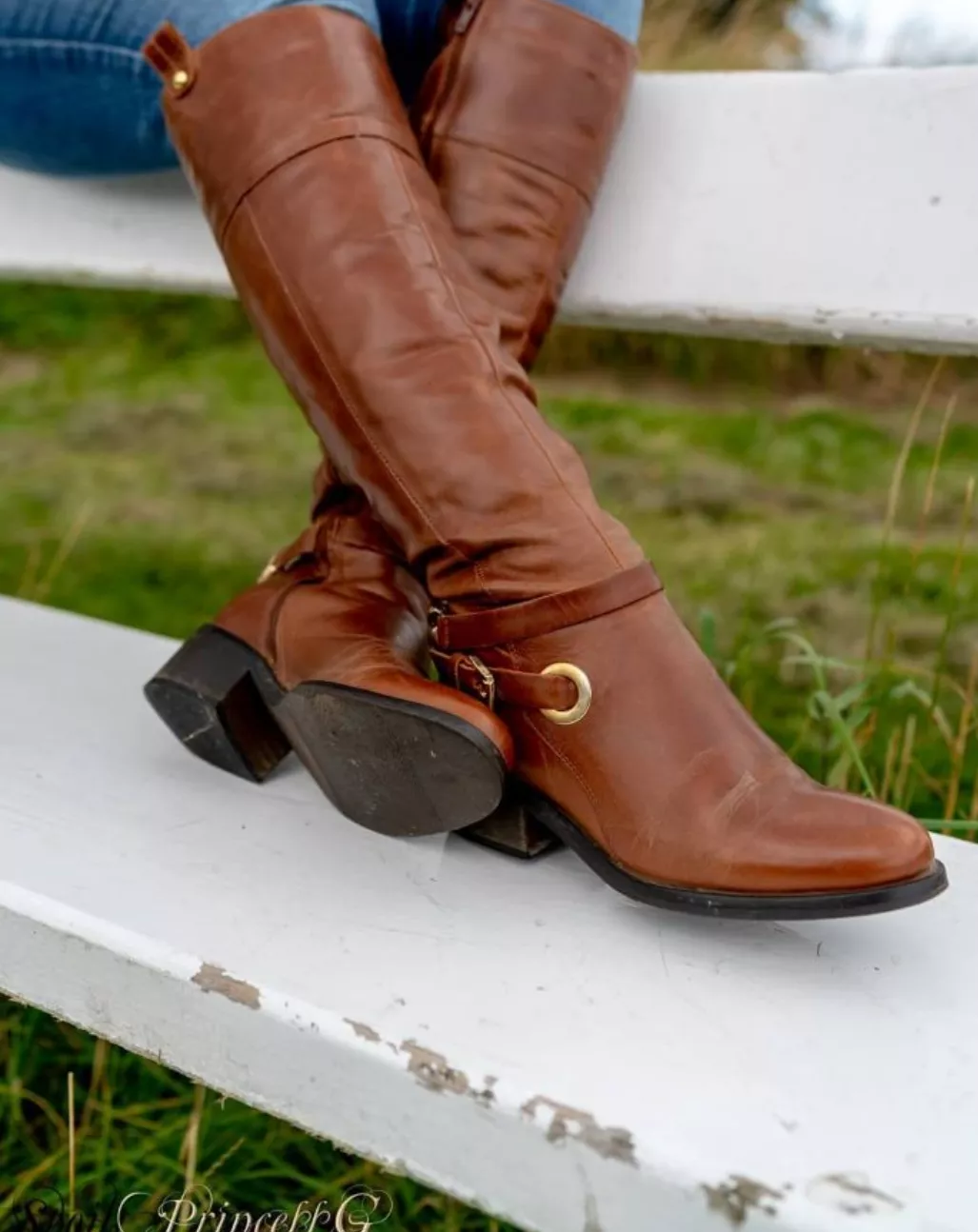 Classic brown leather riding boots and jeans. posted by SpoiltPrincessG