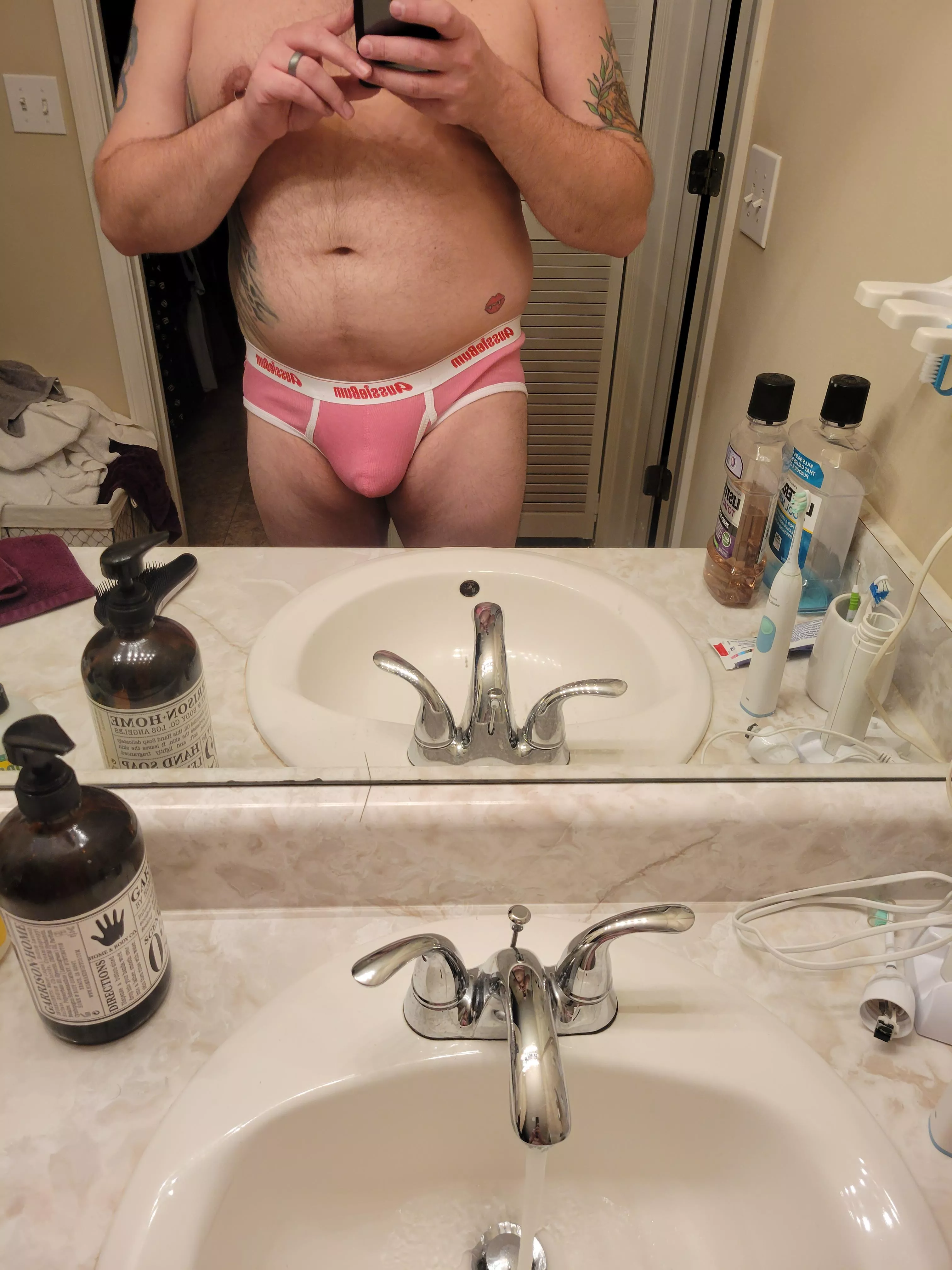 Classic pink briefs today posted by 1Cub