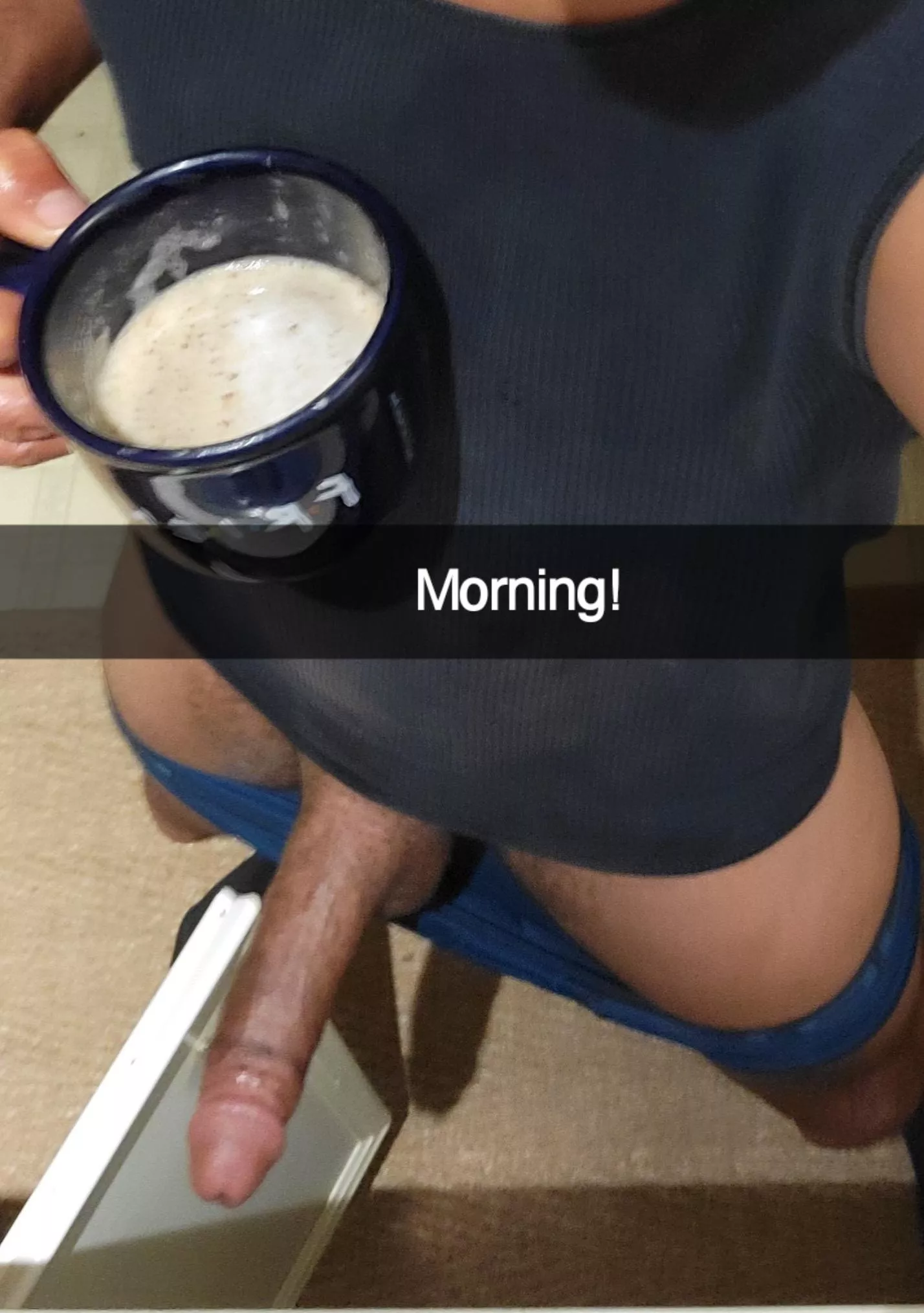 Coffee talk? 🍆💦☕ posted by miztagreen