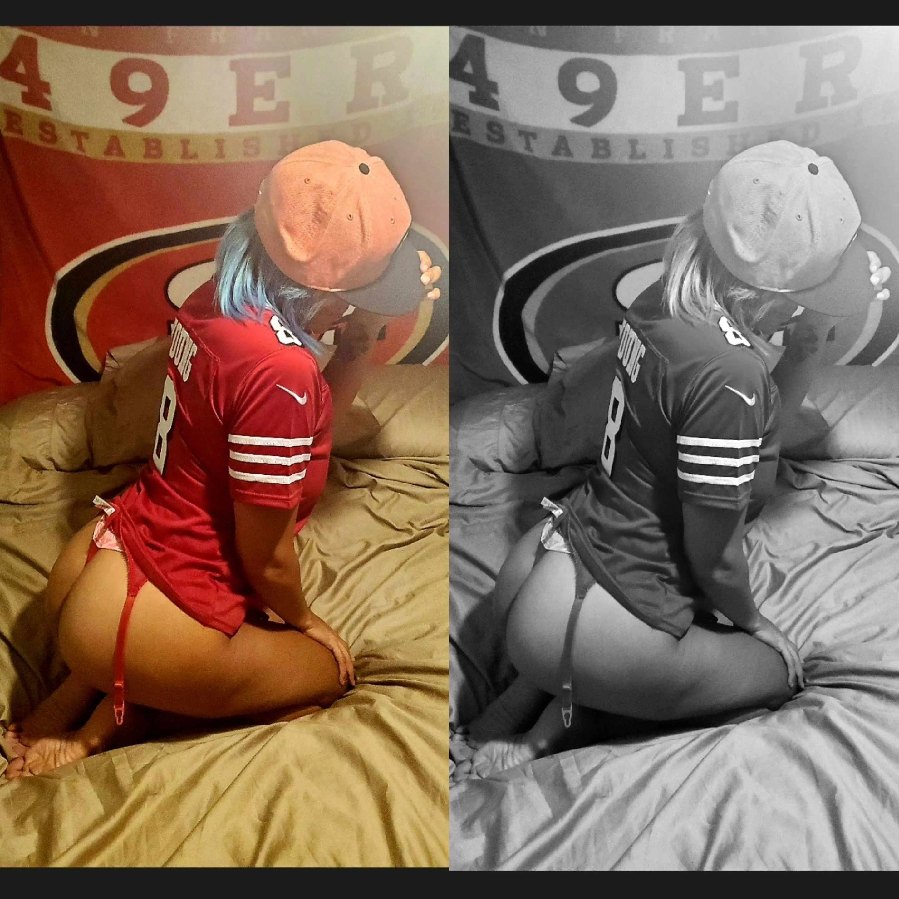 Color or black and white??? Niner for life posted by 49ways2scorewithkiki