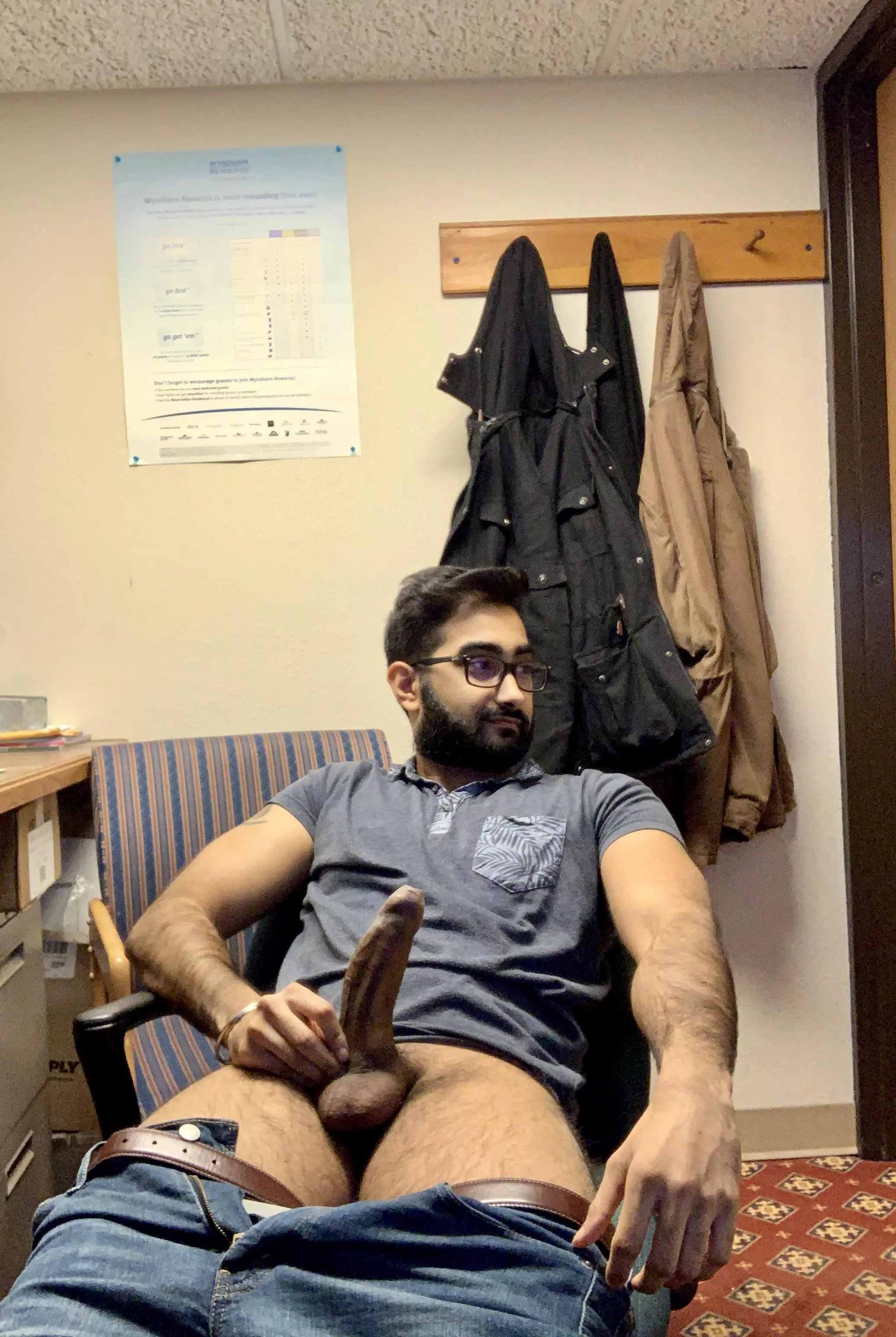 Come take a seat at work😉 posted by Big-Indian-c0ck