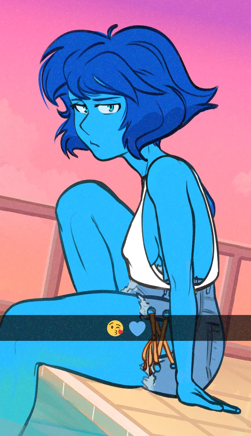 Comfy Lapis! (art by Milky Way) posted by CurlyLapis