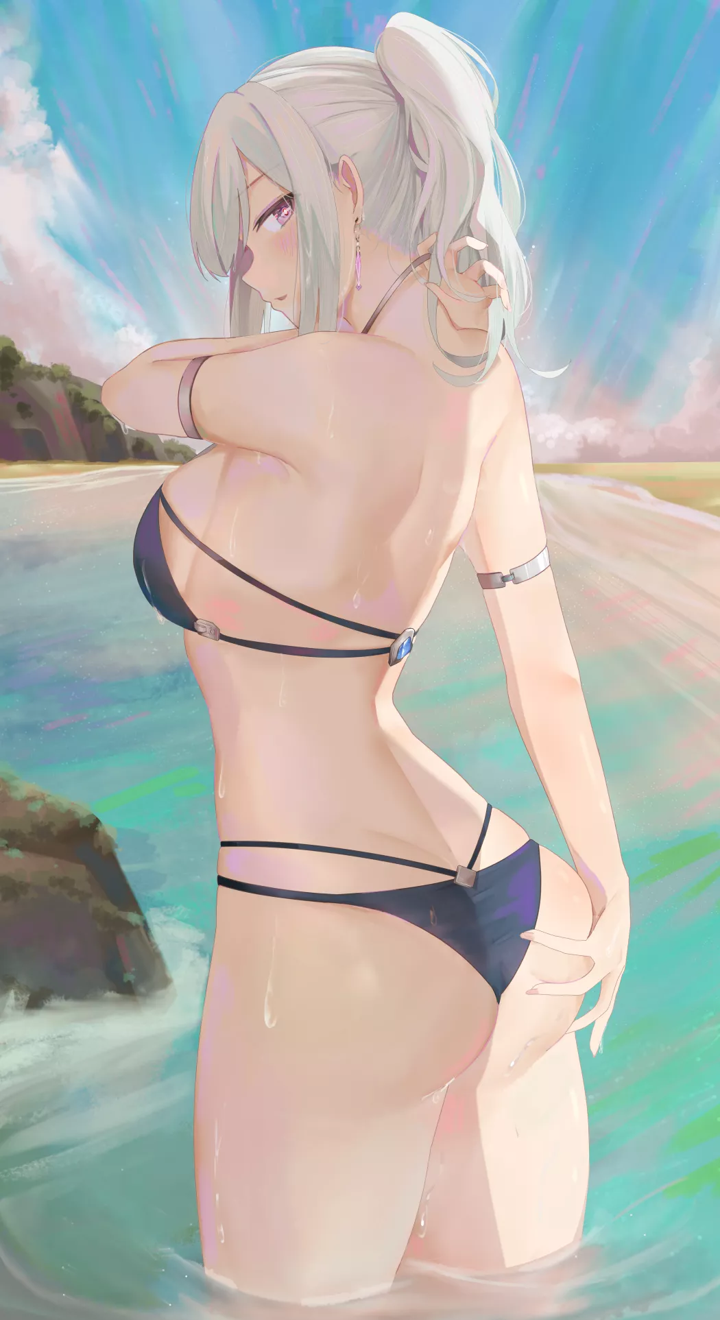 Commander, Come Swim With Me~ðŸ’™ (AK-12, Girl's Frontline, Task Force Defy) posted by YandereLover22