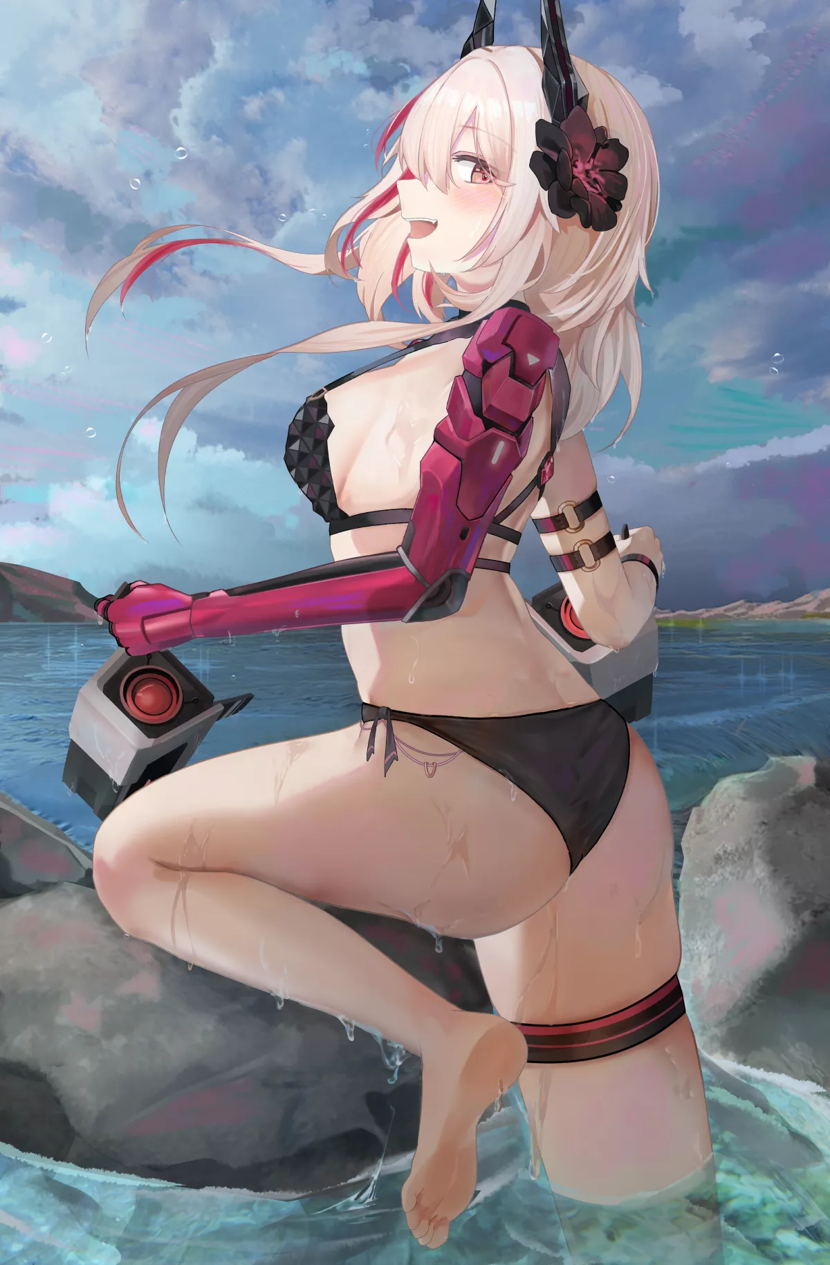 Commander, What Do You Think Of My Swimsuit?-hic~â¤ (M4 SOPPMOD II, Girl's Frontline) posted by YandereLover22