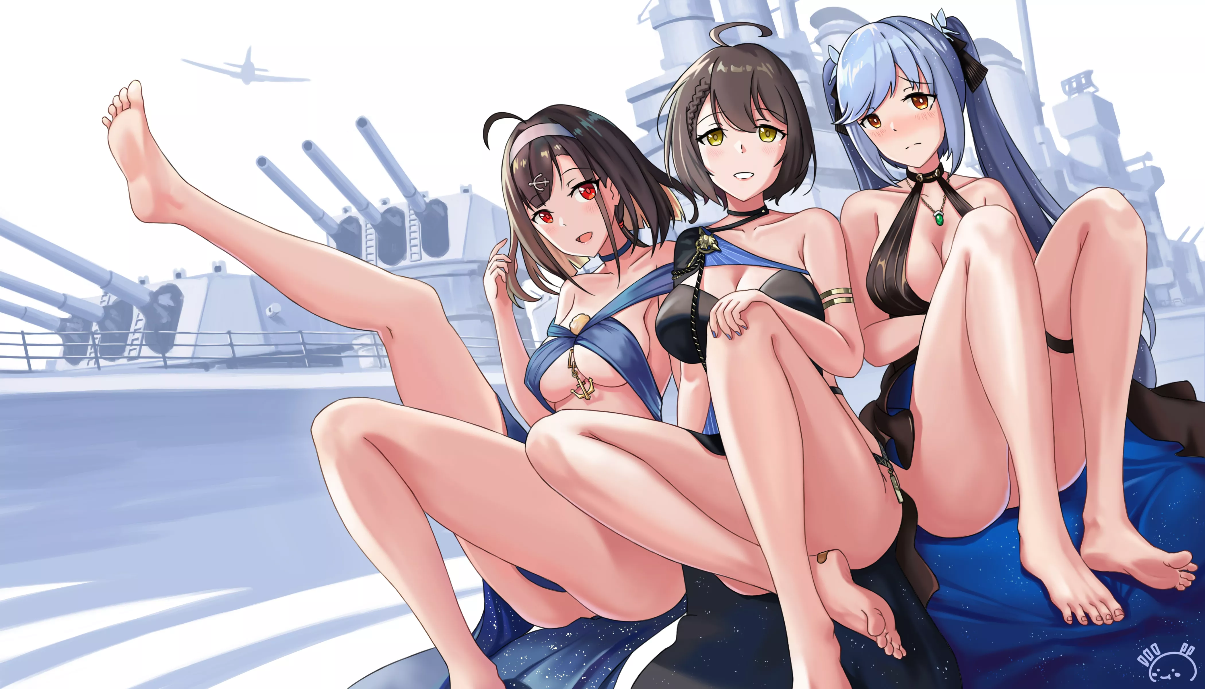 Commander's Favorite Girls Posing For a Pbotoshoot (USS Independence, USS Essex & USS Baltimore, Azur Lane, Eagle Union Faction) posted by YandereLover22