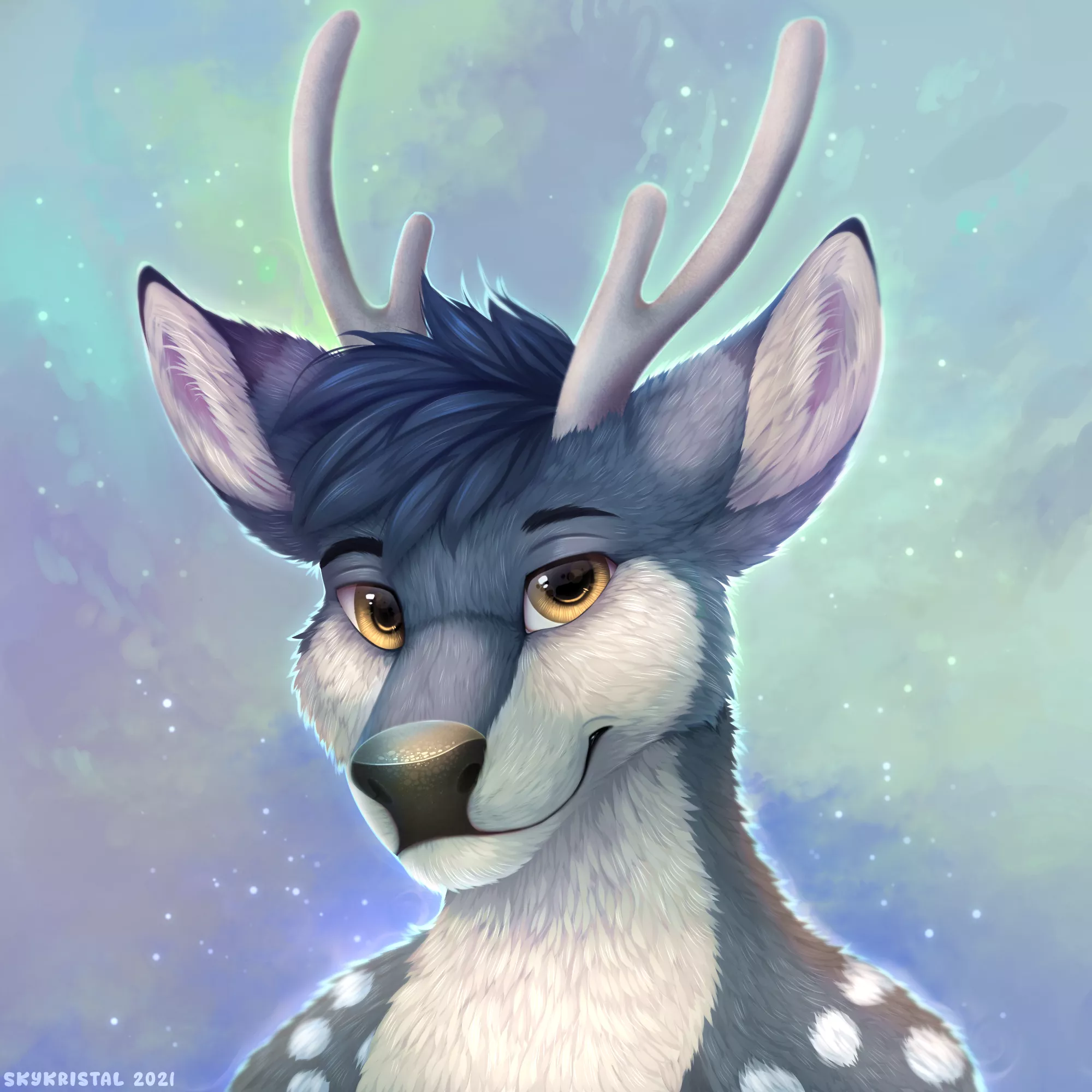 Commission for tashfuzzface! (Art by me) posted by Skykristal