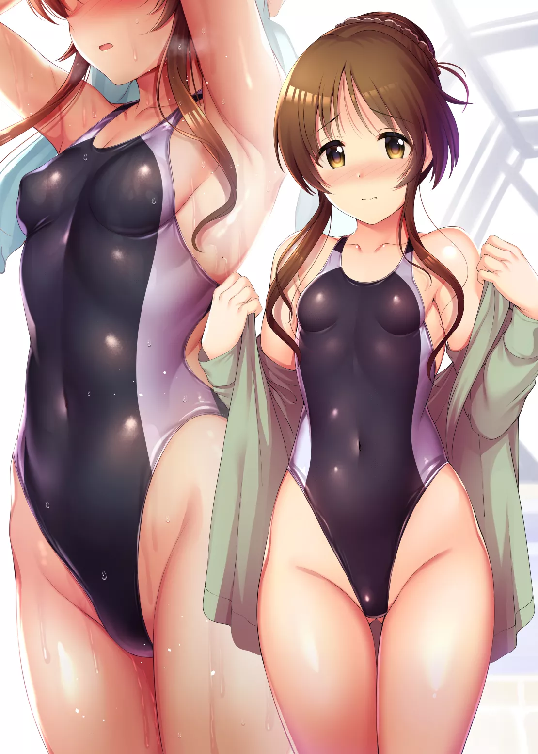 Competition Swimsuit Aiko Embarrassed (Ment) [Idolmaster] posted by sequence_string