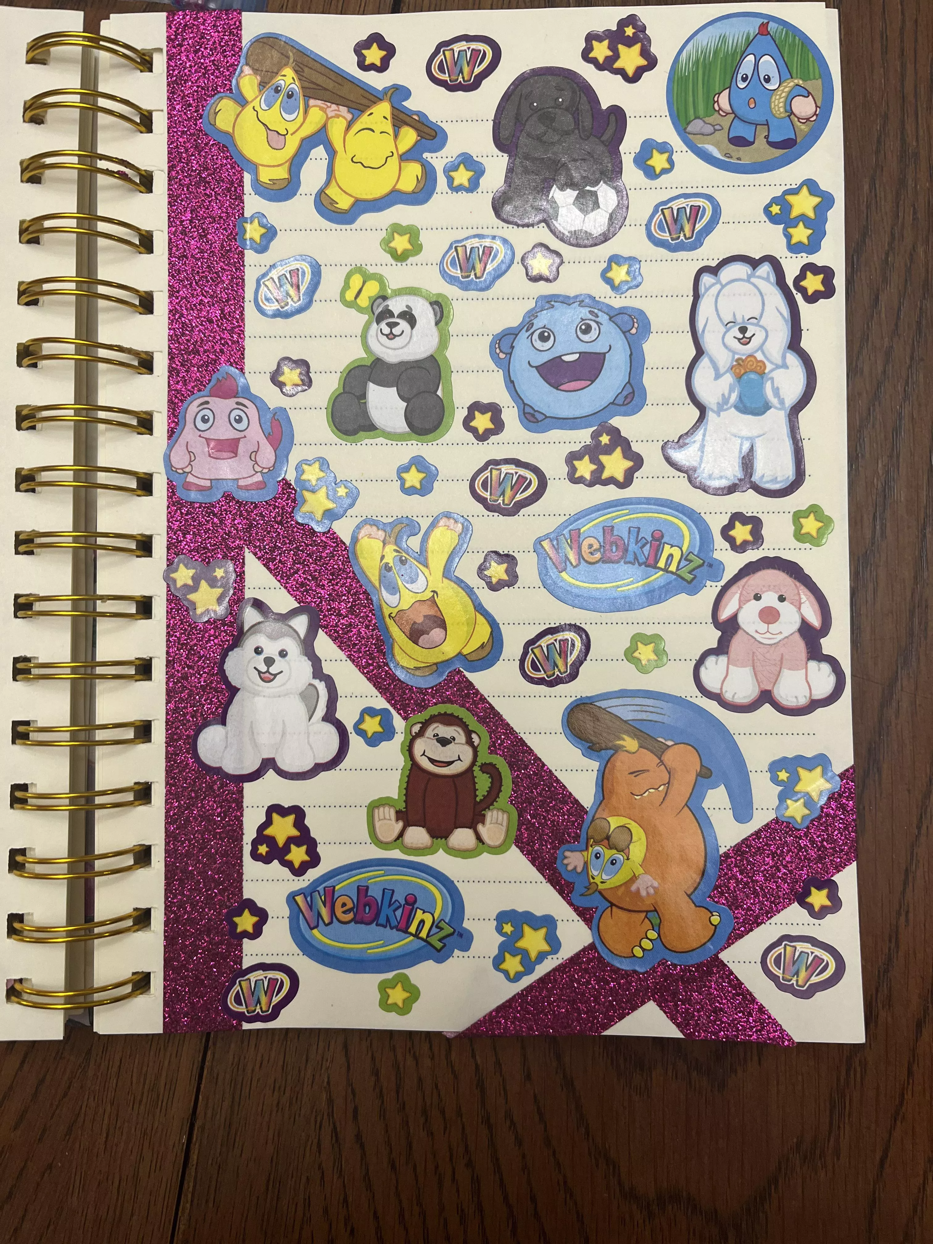 Connected with my little self tonight. Finally used my old Webkinz stickers to make a sticker page! posted by KittyKhaos1