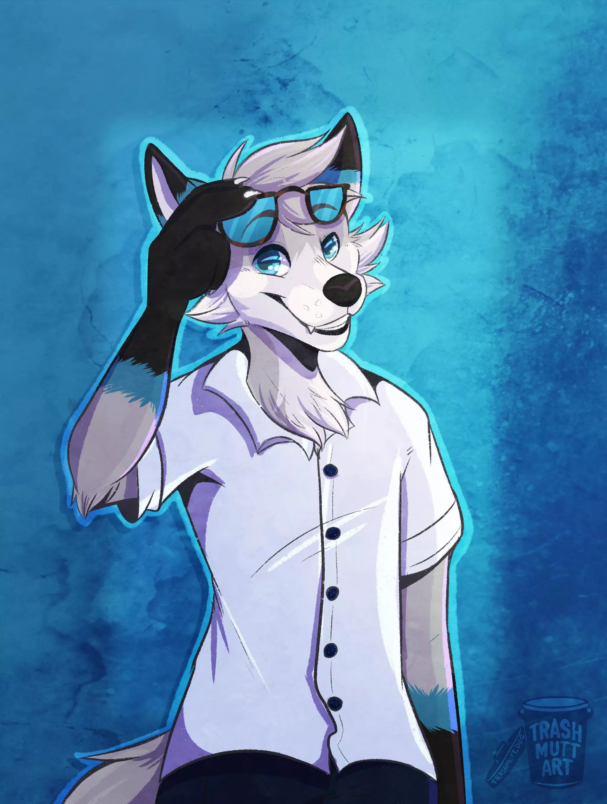 Cool Fox 🦊 (art by me - TrashmuttArt on Twitter) posted by trash-mutt