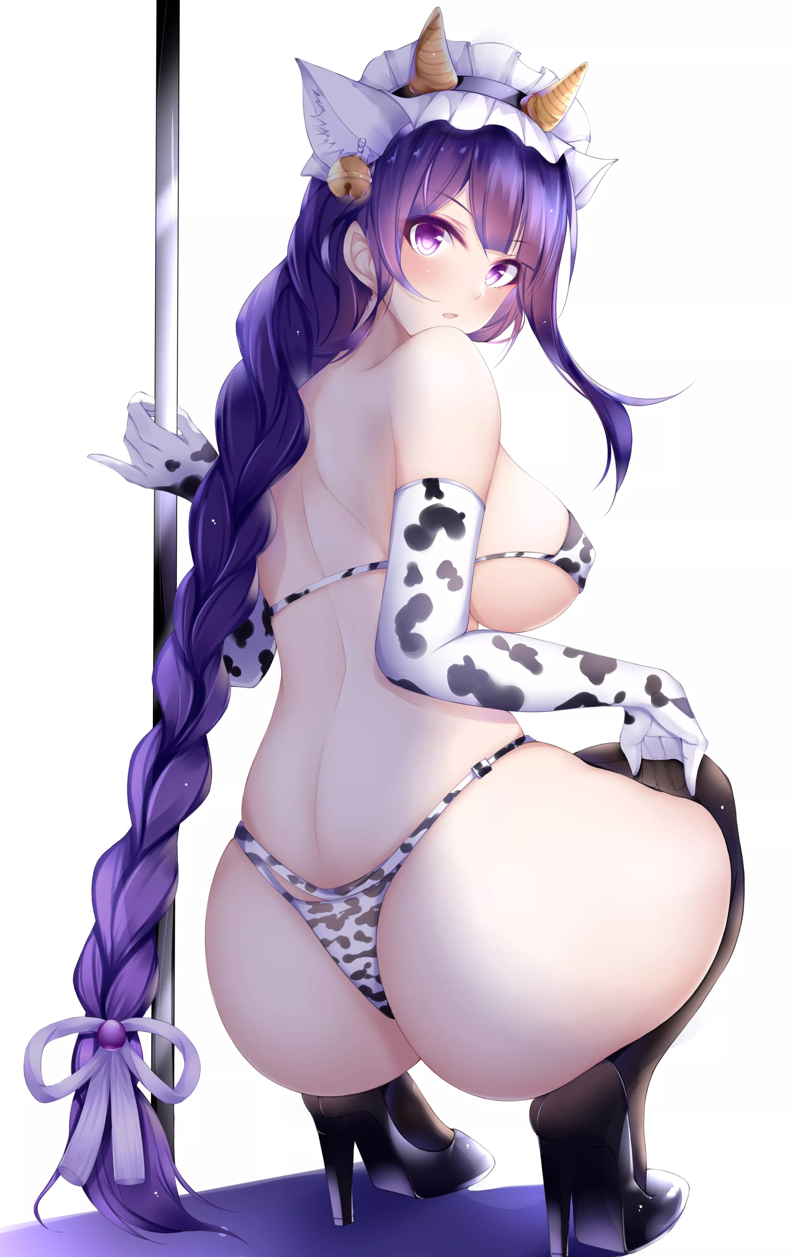 Cow Print Raiden [Genshin Impact] posted by CheetahSperm18