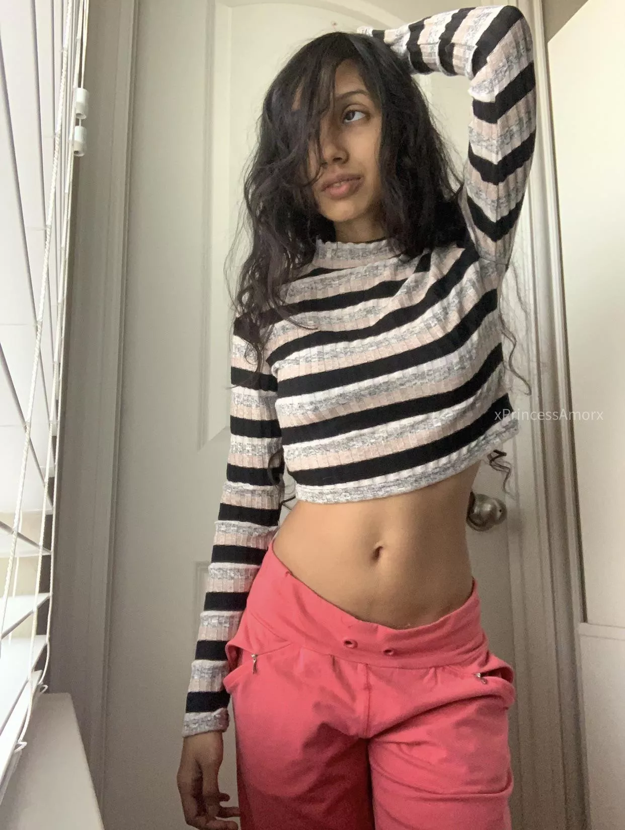 Croptop and sweatpants just go so well together posted by xprincessamorx