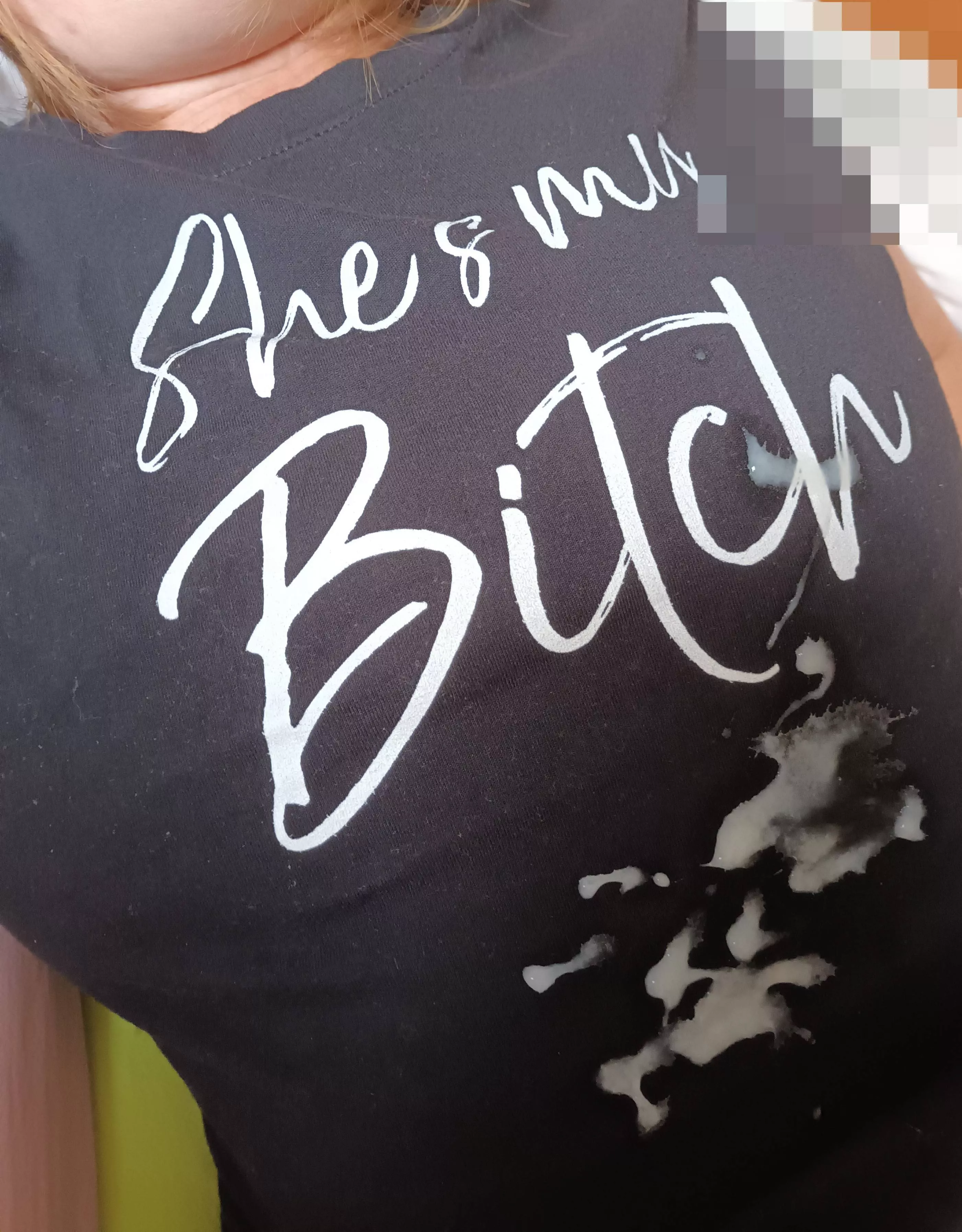 Cum on my bitch shirt - I love to be a bitch and could handle more men posted by haseigel