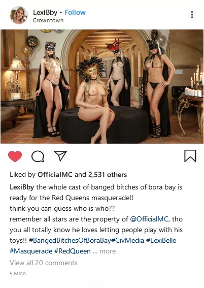 [[cuntagram]] @LexiBby Daddy says if you can find me you can fuck me!!! #RedQueensMasquerade posted by [deleted]