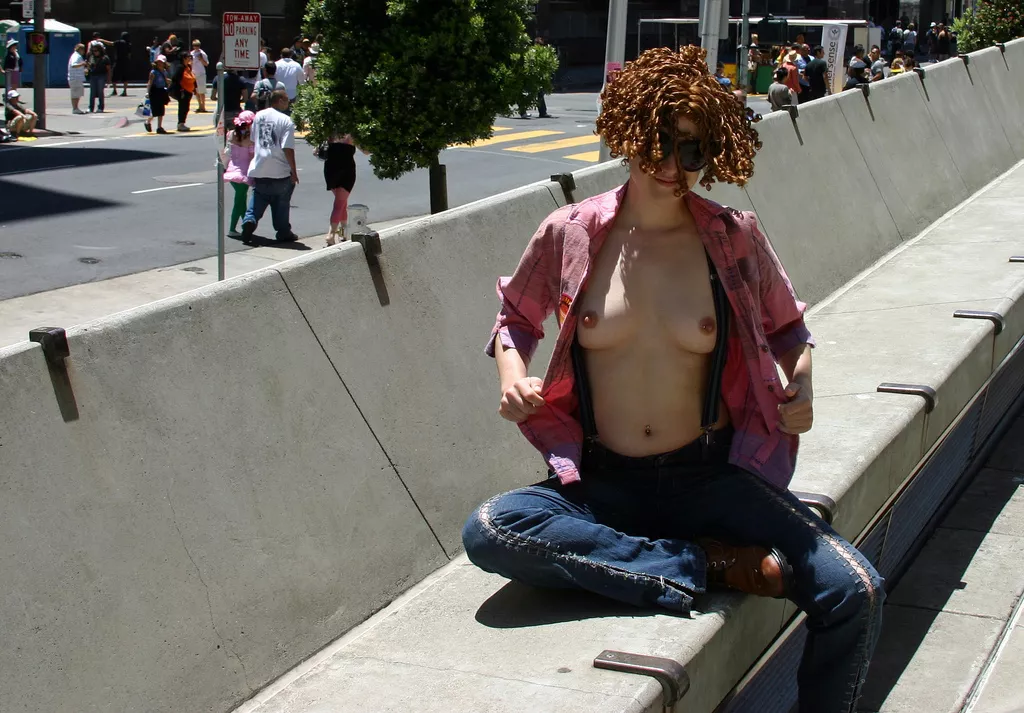 Curly redhead flashing posted by _Throw-_away_