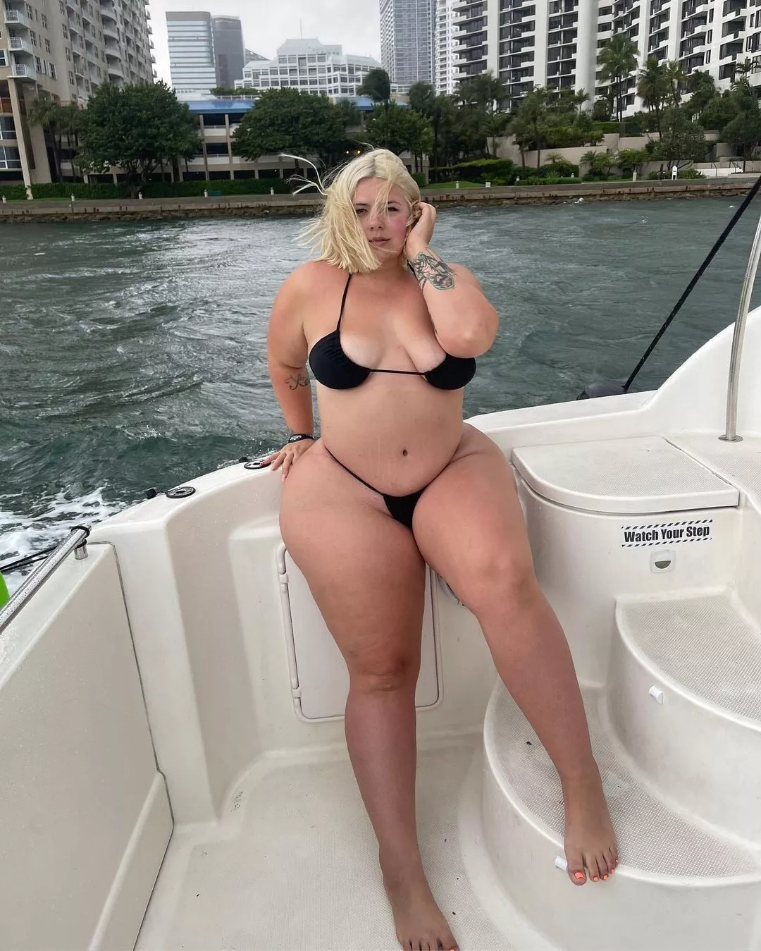 Curvy blonde on a boat posted by Udderluvr2020