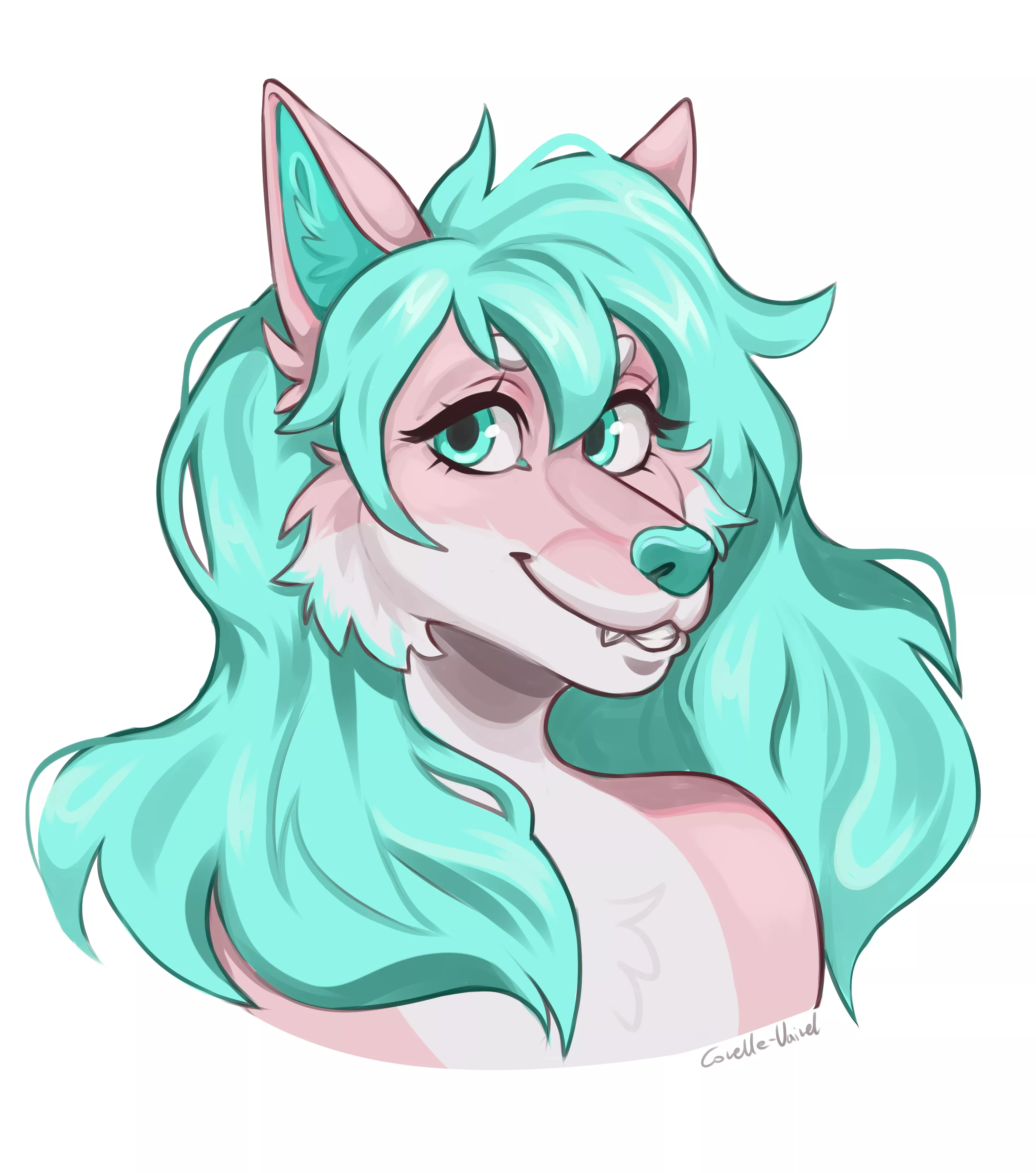 Cute fluffy girl :3 (art by me) posted by corelle-vairel