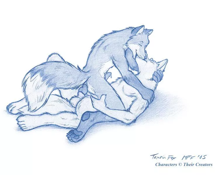 Cute fox and wolf. Taurinfox posted by alfur0413