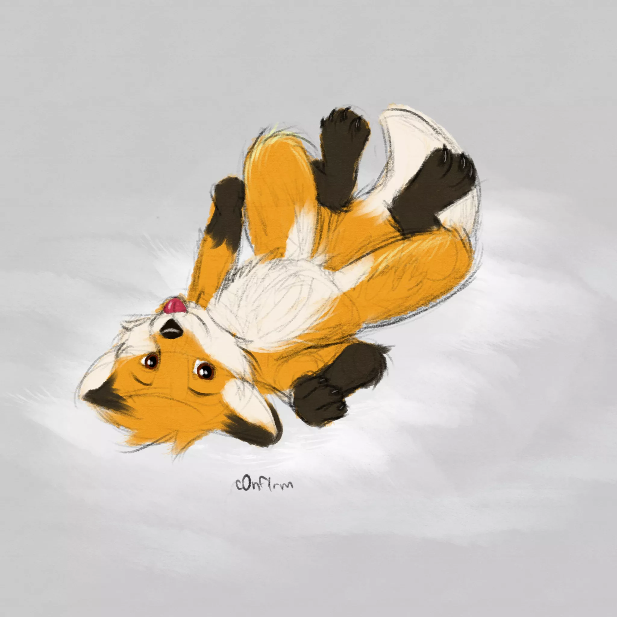 Cute foxie, experimental style :3 posted by moncuZ