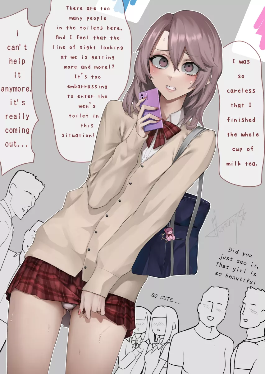 Cute 'girl' tries to hold it in! posted by KasaneTeto_