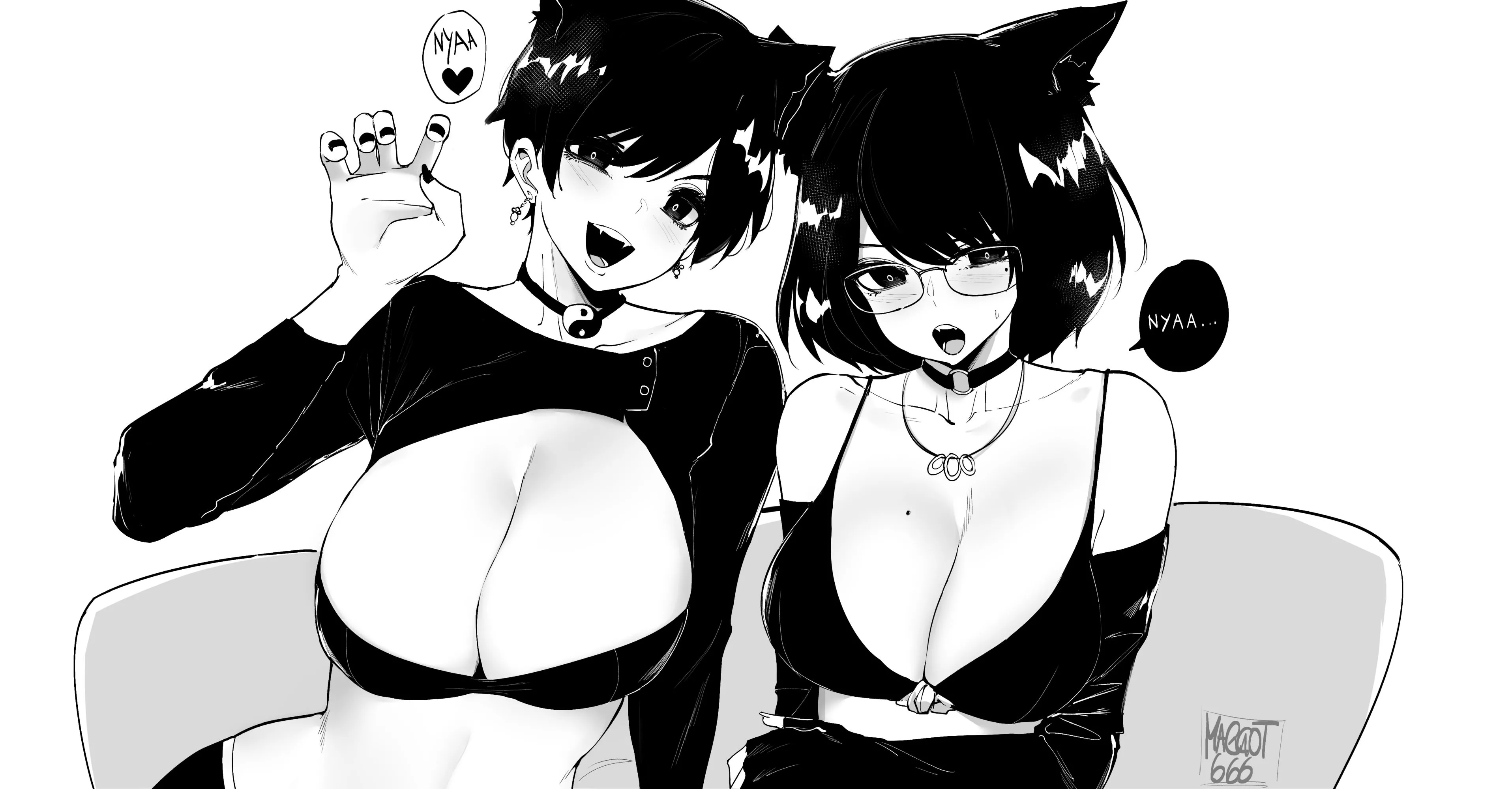 Cute goth sisters go nyaa [Norman Maggot] (Original) posted by MySlavesNudes