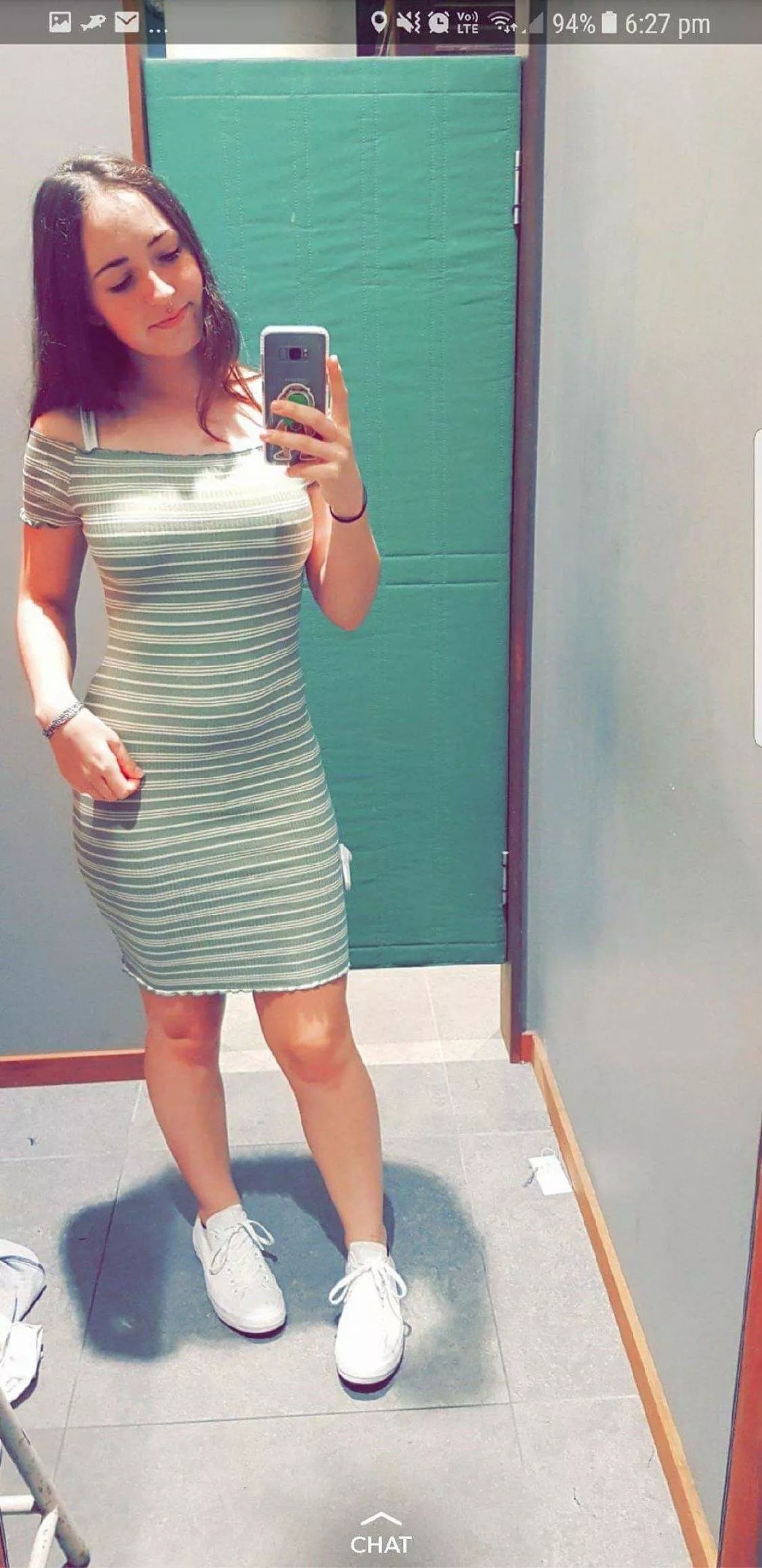 Cute green striped dress 💚 [f] posted by impatient_carnation