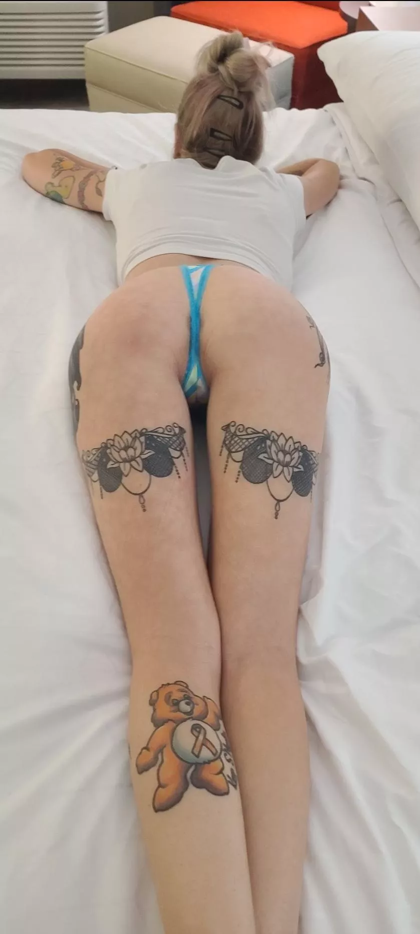 Cute little booty and long legs. Touch me, lick me, spank me posted by babygirlwdaddy