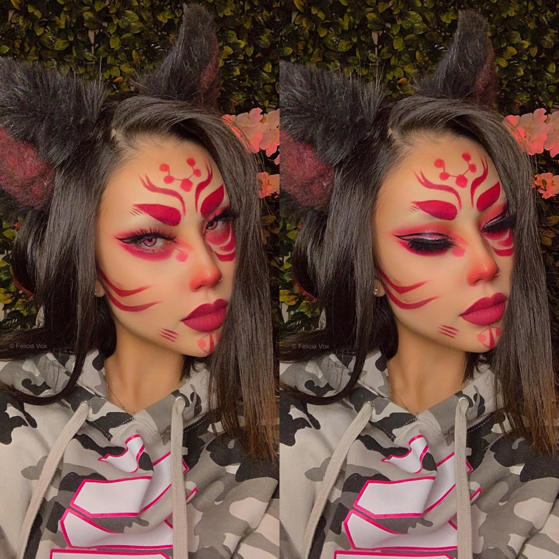 Cyber kitsune makeup posted by FeliciaVox