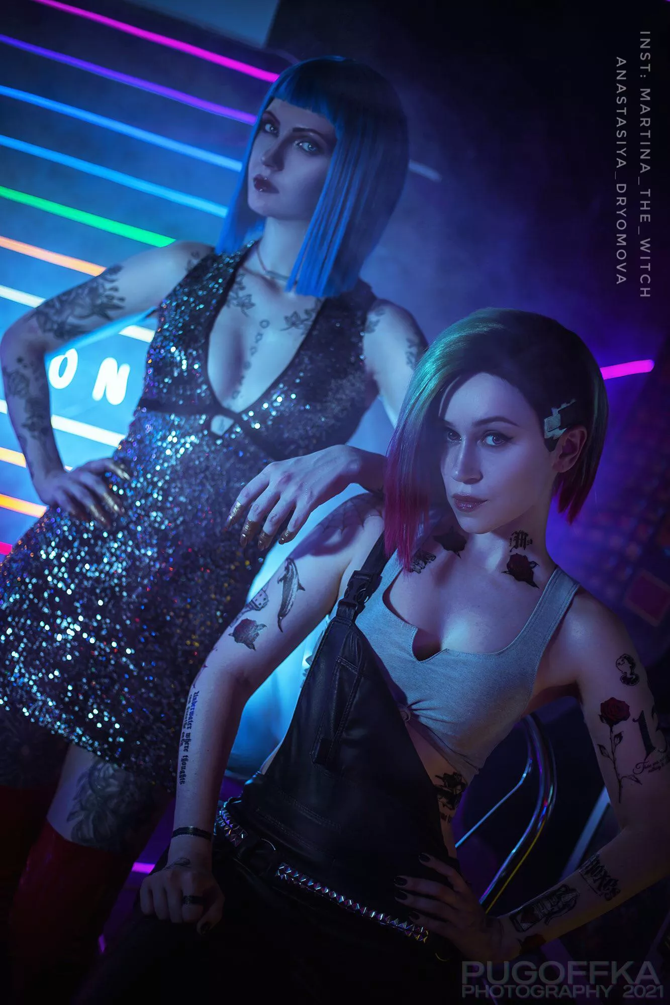 Cyberpunk 2077ðŸ’Ž Evelyn Parker by Martina, Judy Alvarez by Anastasiya Dryomova posted by Dryoma_Anastasiya