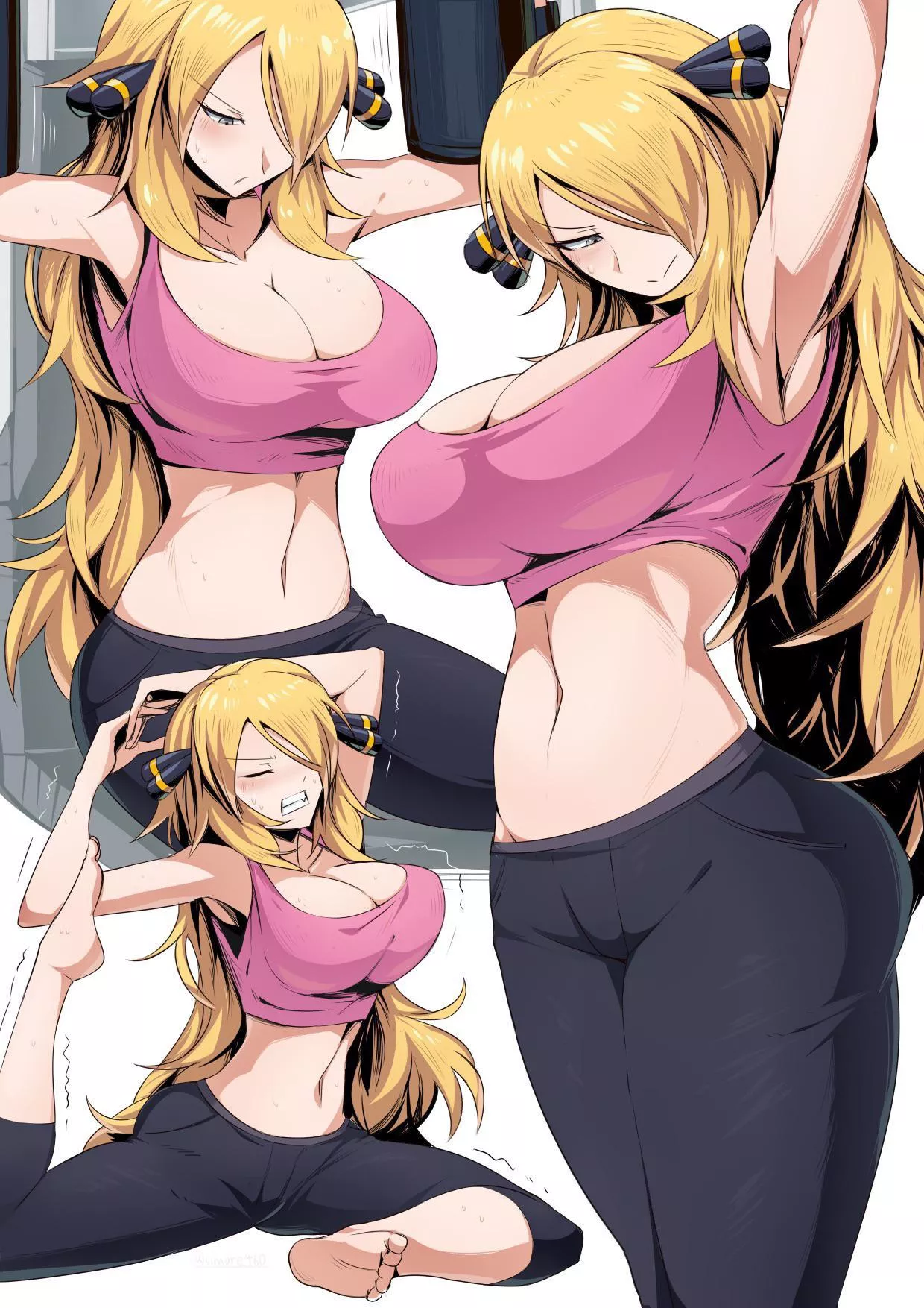 Cynthia working out posted by Natsu_1000