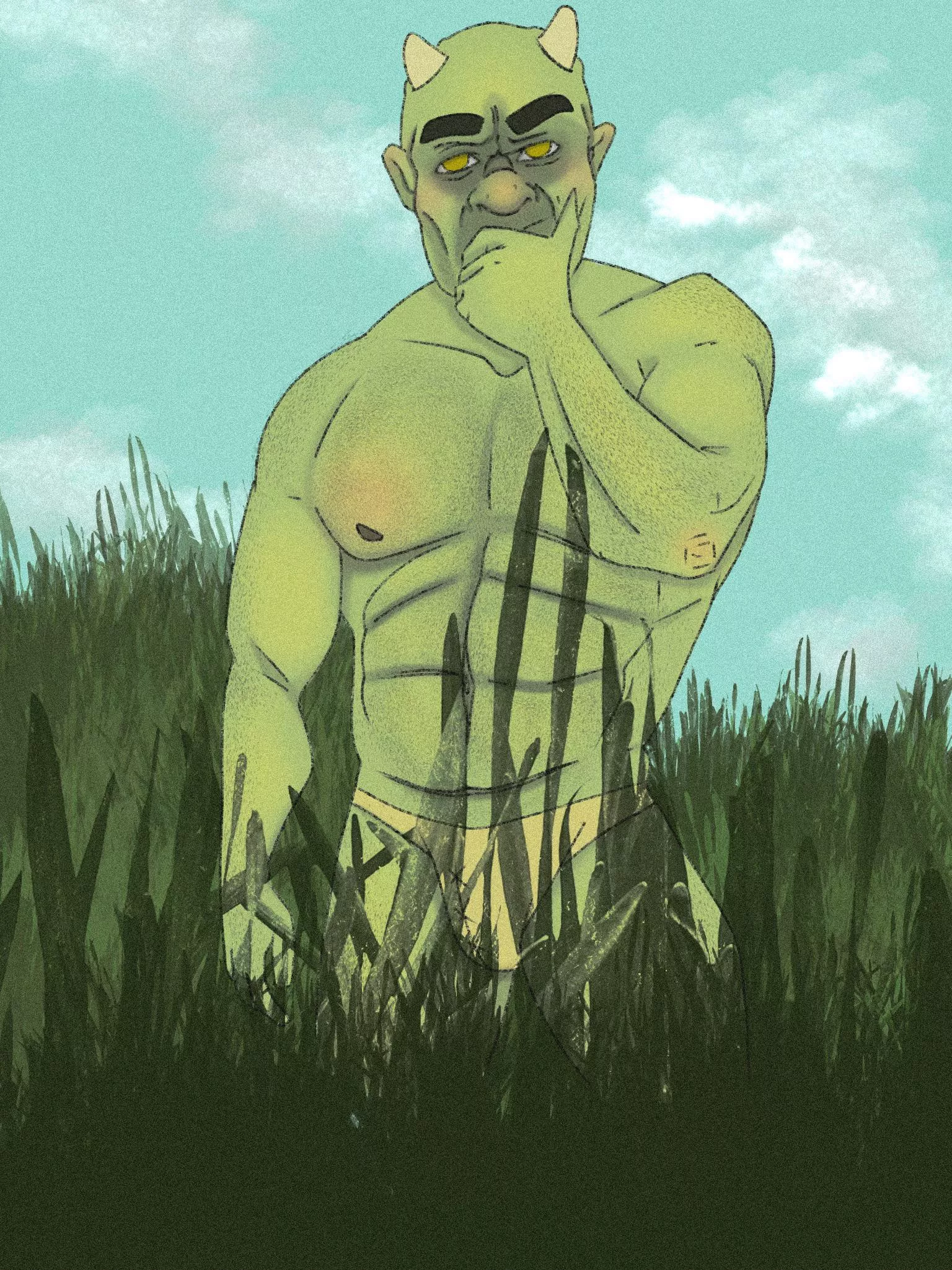 Daddy goblin checking you out across the field posted by SaintLeon3