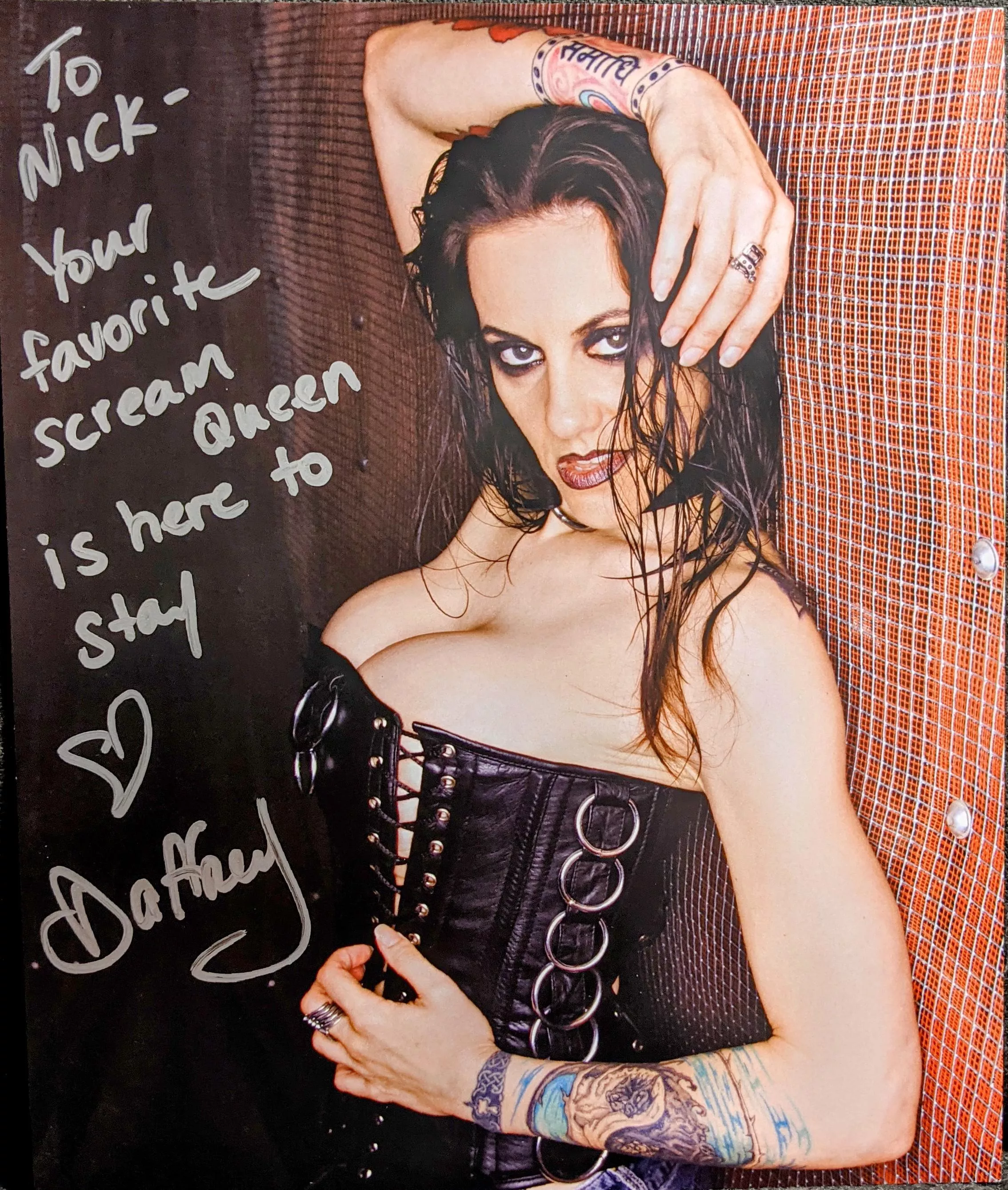 Daffney signed this for me personally on her Facebook Virtual Signing this March RIP Daffney 🖤 posted by Nick3492