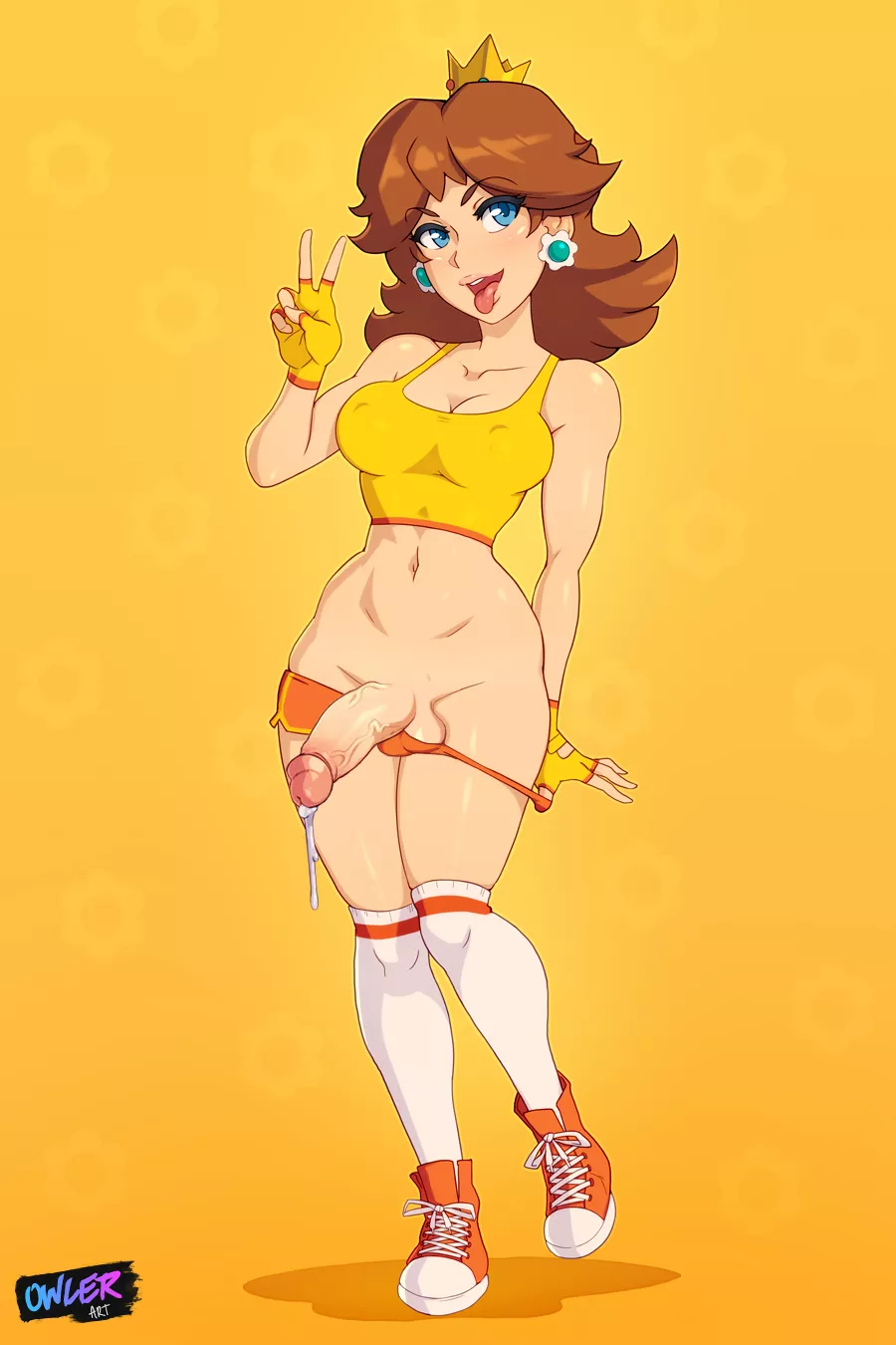 Daisy Peeling Off Her Shorts (Owler) [Mario] posted by sequence_string