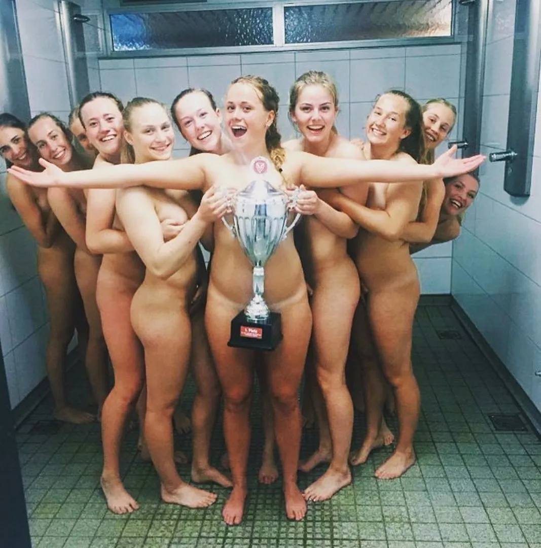 Danish Handball Team celebrating naked in the shower posted by SrGatoide