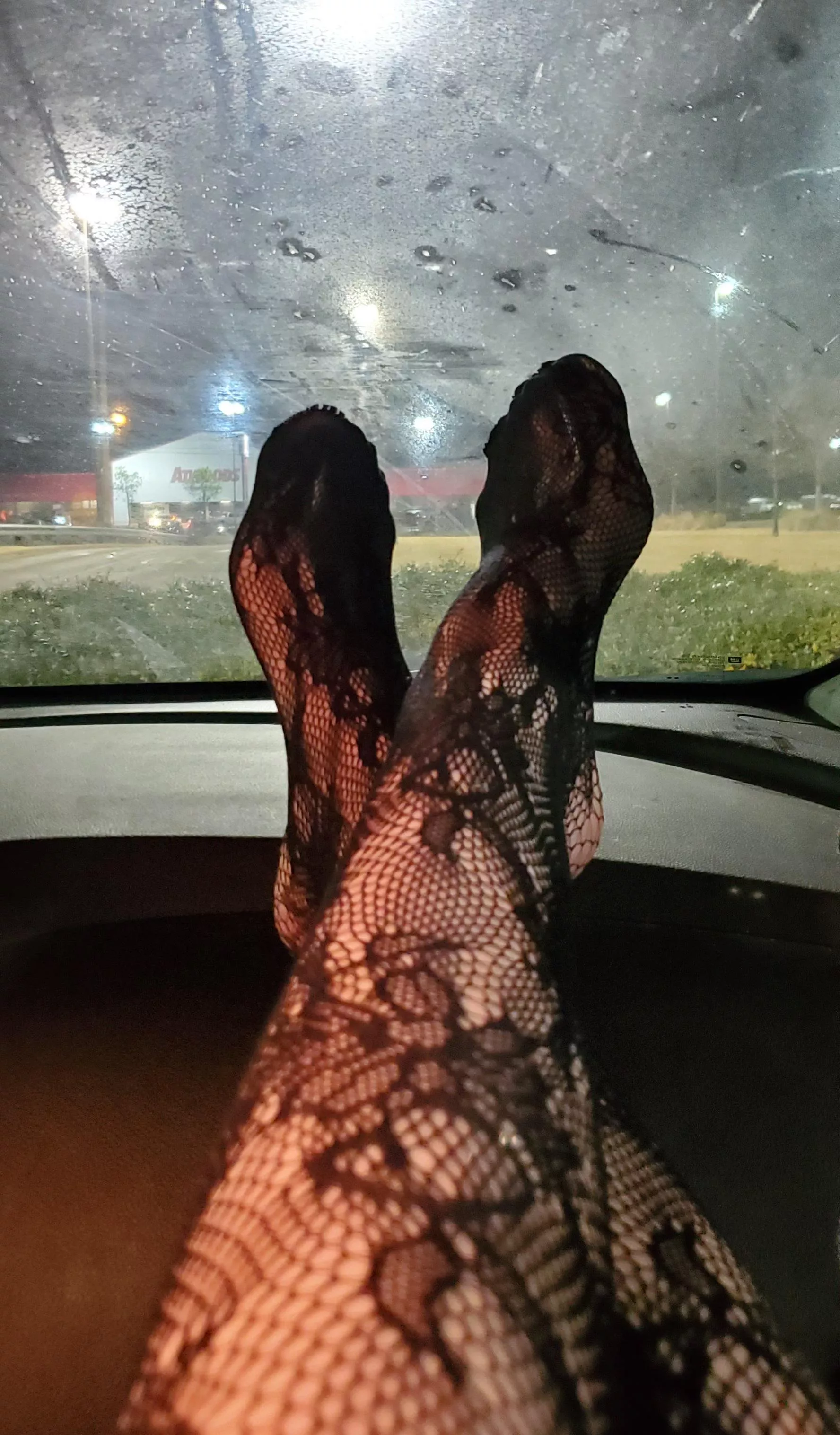 Date night stockings 🖤 What would you do if I put my feet up on the restaurant table like this? posted by goth_feetOF