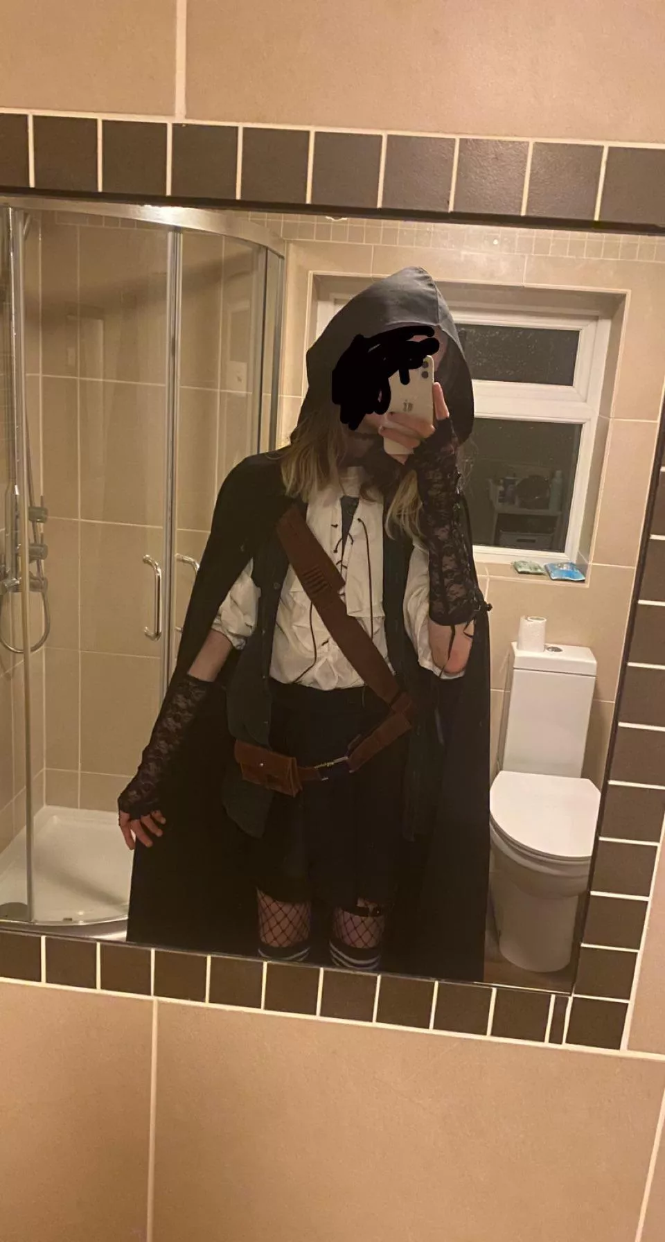 Decided to wear a pirate costume I had with a skirt and fishnets, feel badass wearing it ^^ posted by DifficultJump4416