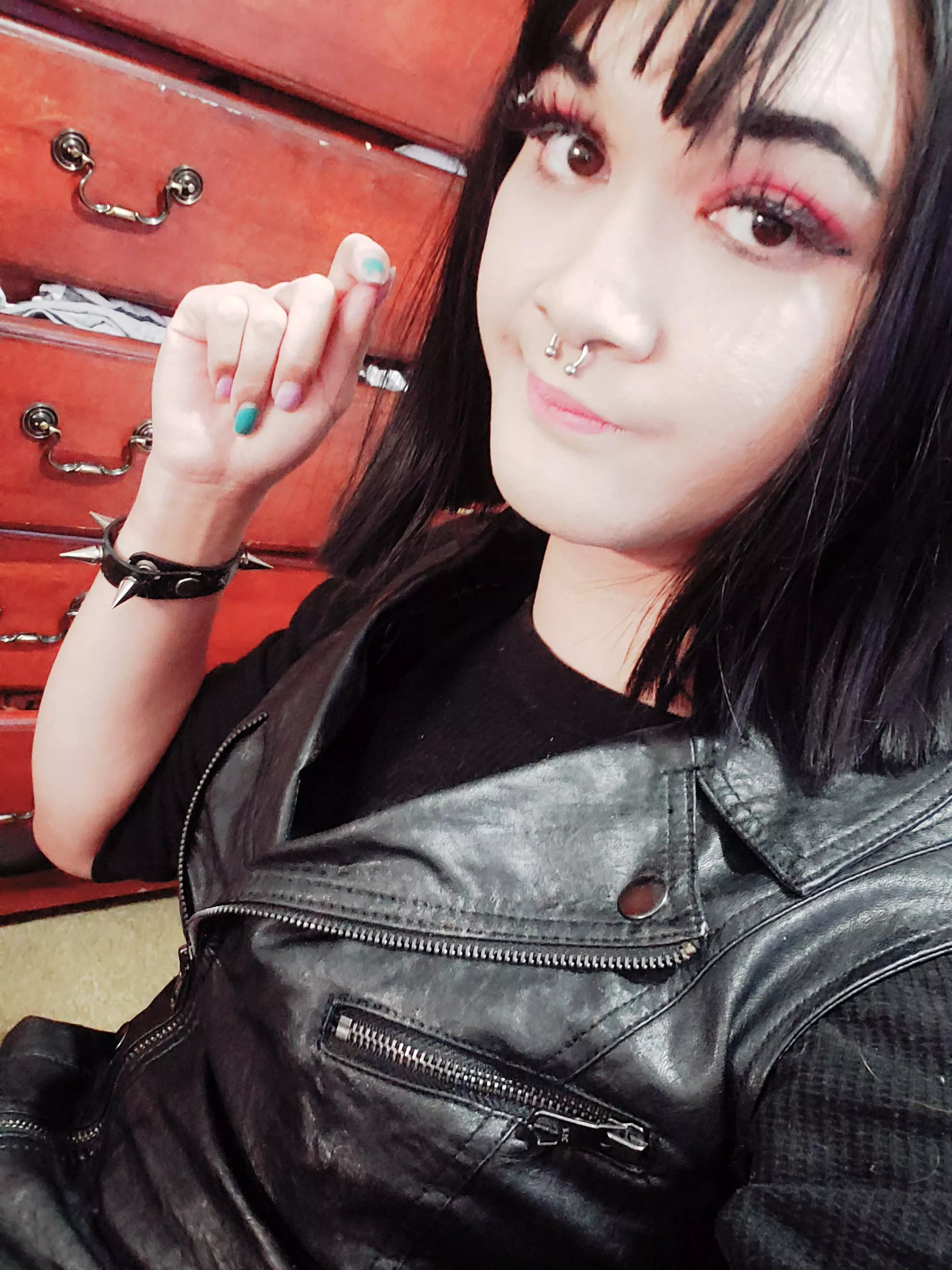 Decided to wear my leather vest ealier today posted by Addiroll