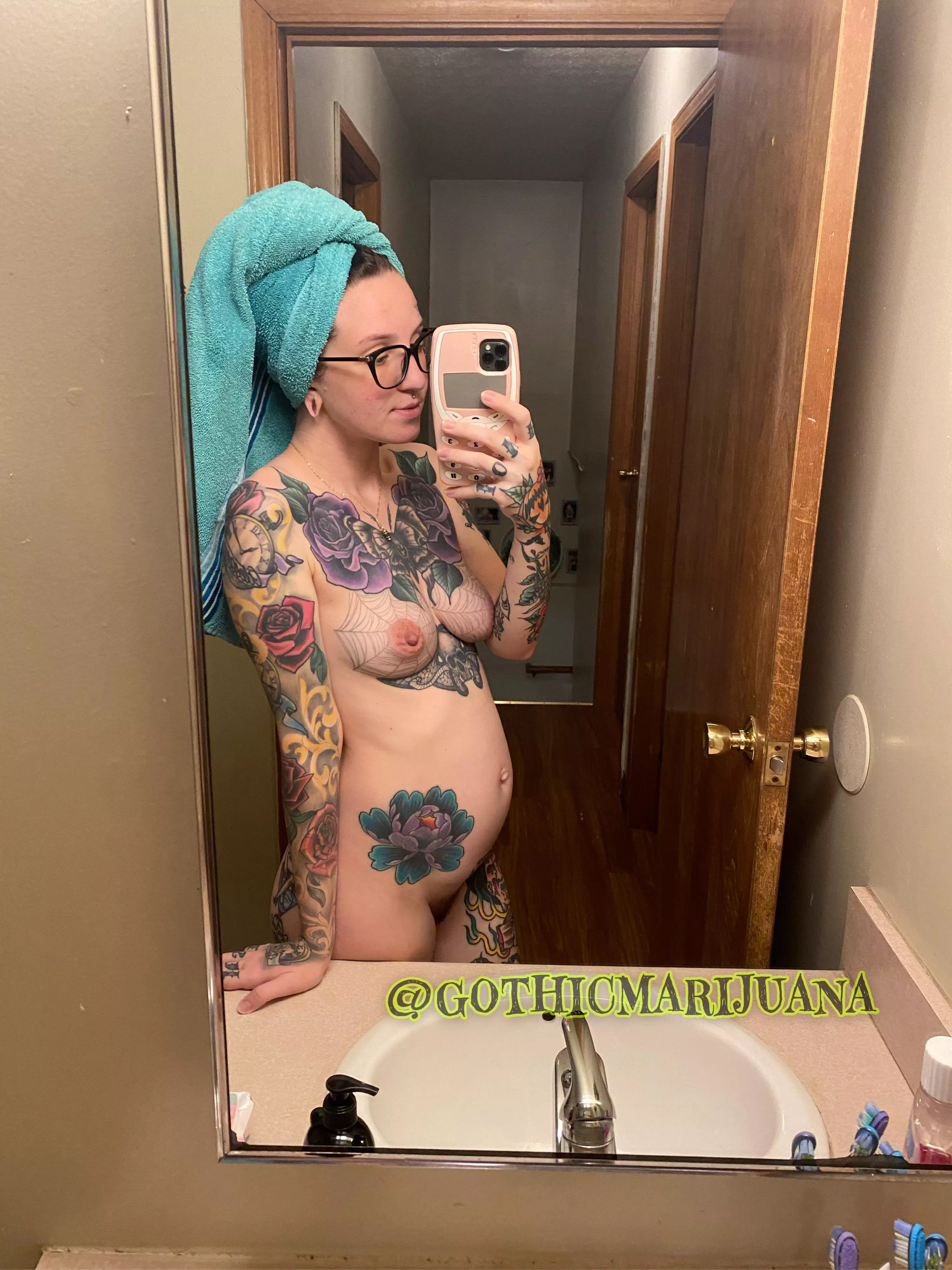 Definitely looking more pregnant ;) What do you think ? posted by gothicmarijuana