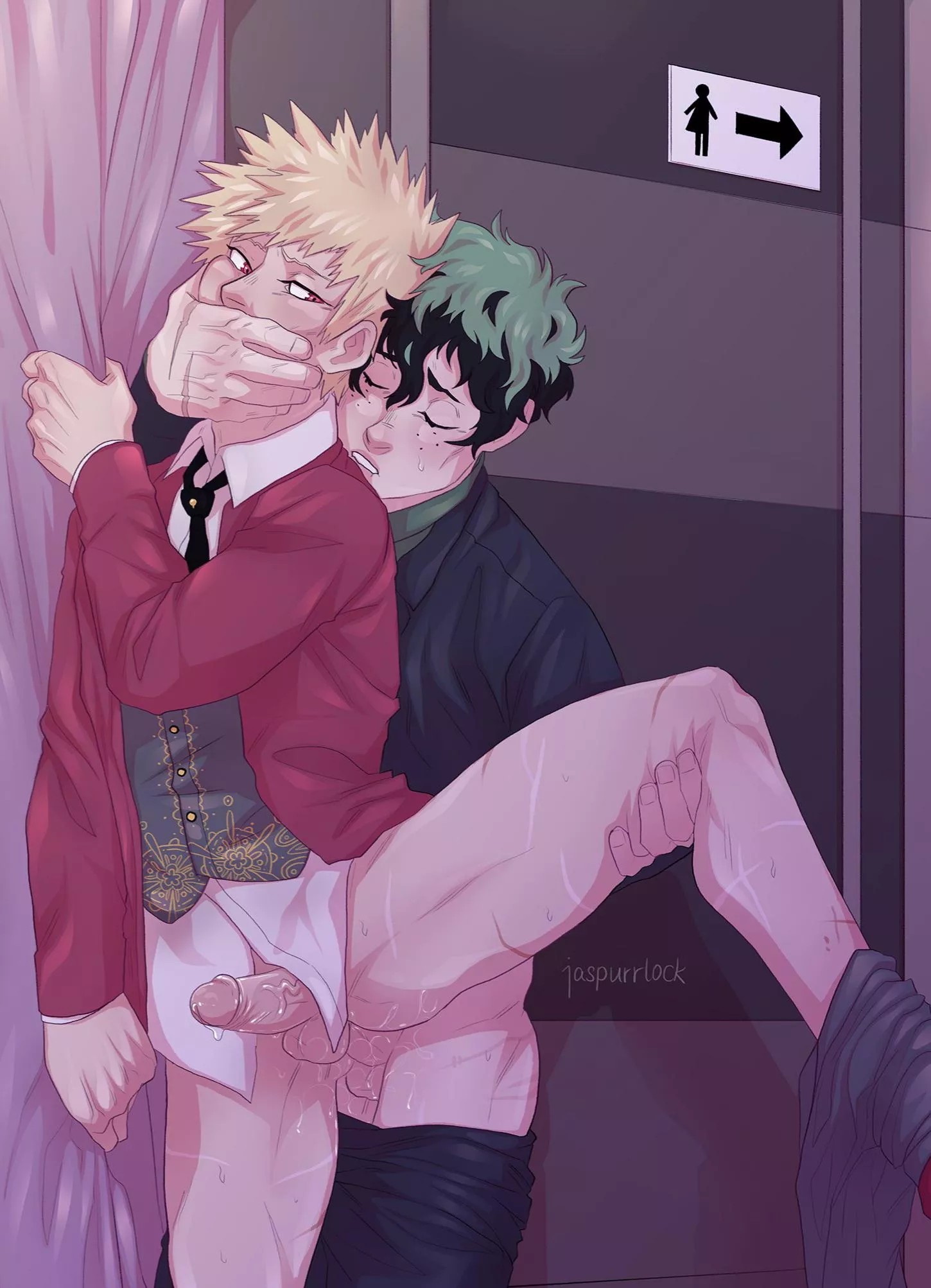 Deku and Bakugou take a break from the prom posted by AlbertMendez442