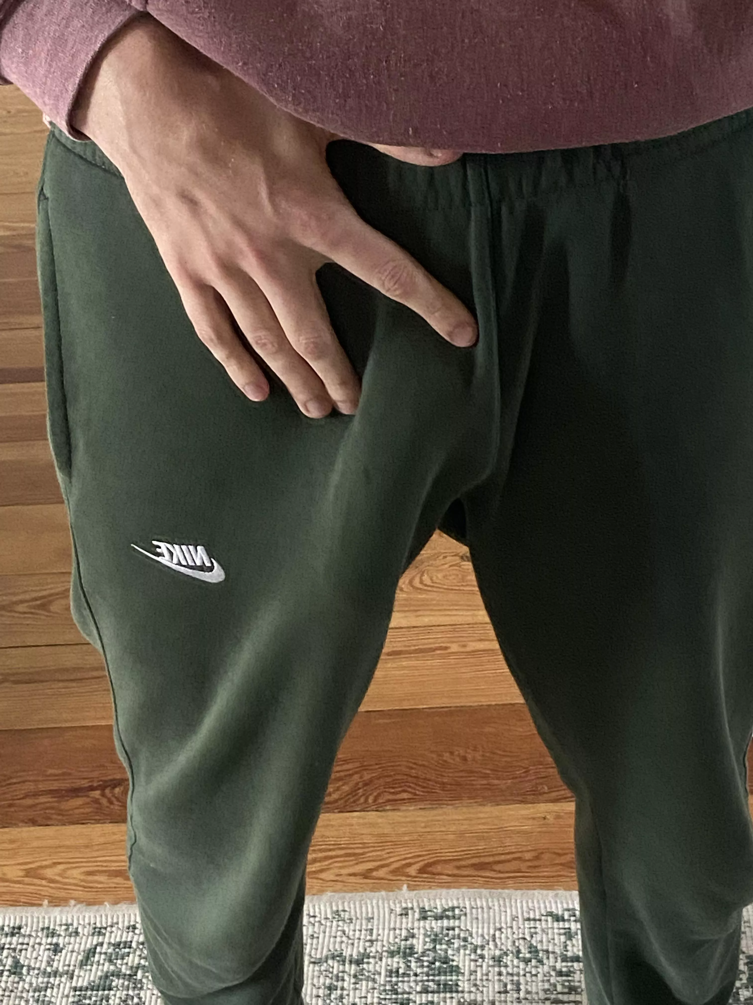 Describe my sweatpants bulge in one wordâ€¦ posted by Lthomasa1993