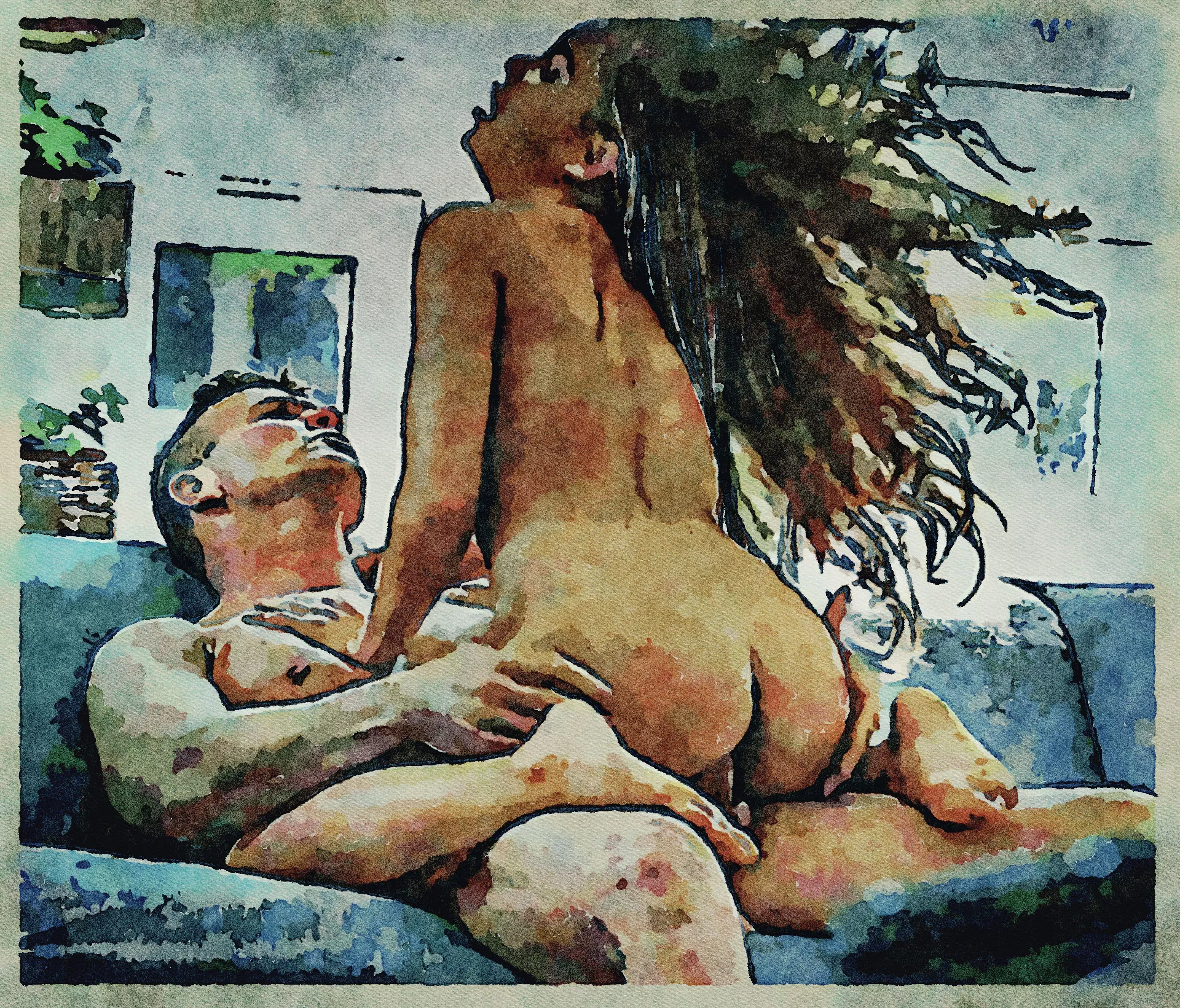 Digital Erotic Watercolor Art - 34 posted by sexinline