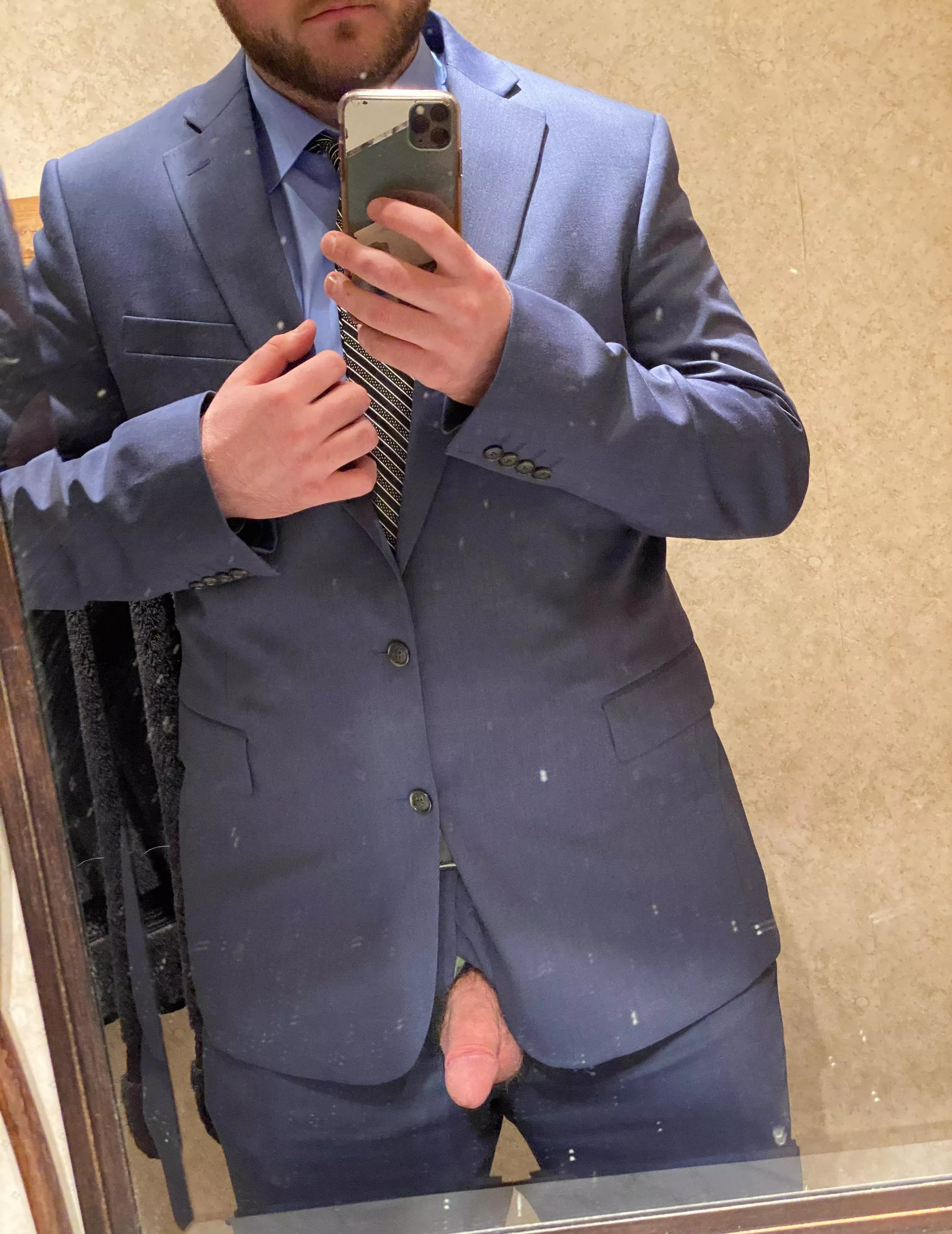 Dirty mirror. But feeling kind of sexy in my suit today posted by Rayman7867