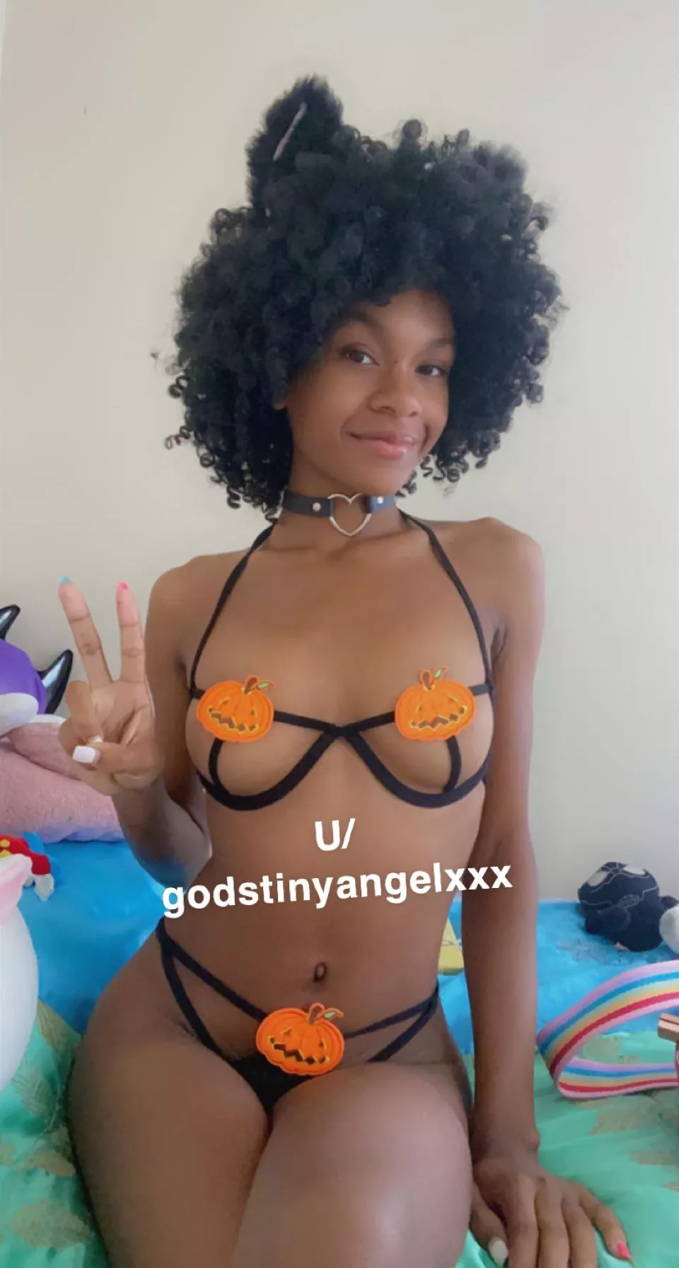 do I look cute in my new outfit daddy 🥰🎃 posted by godstinyangelxxx