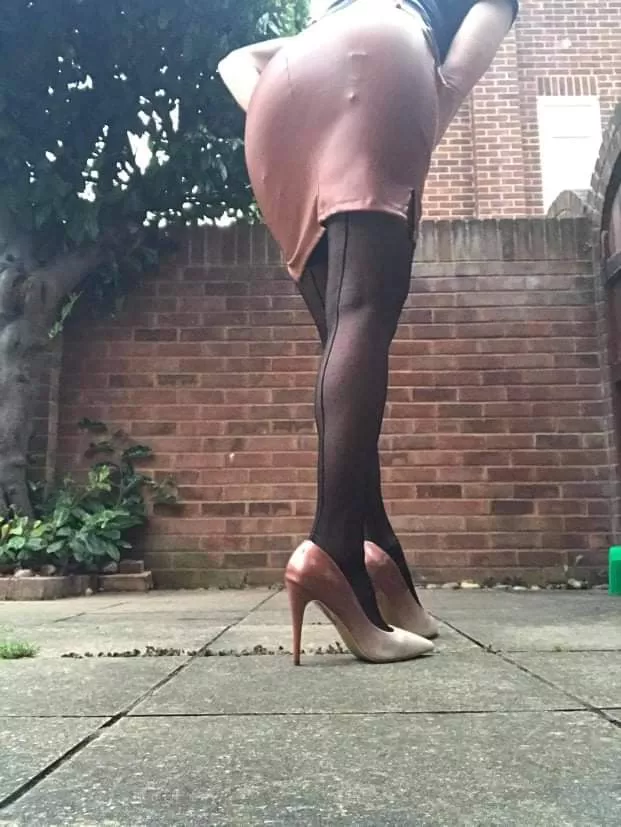 Do my heels match the skirt? posted by Nervous-Put-3180