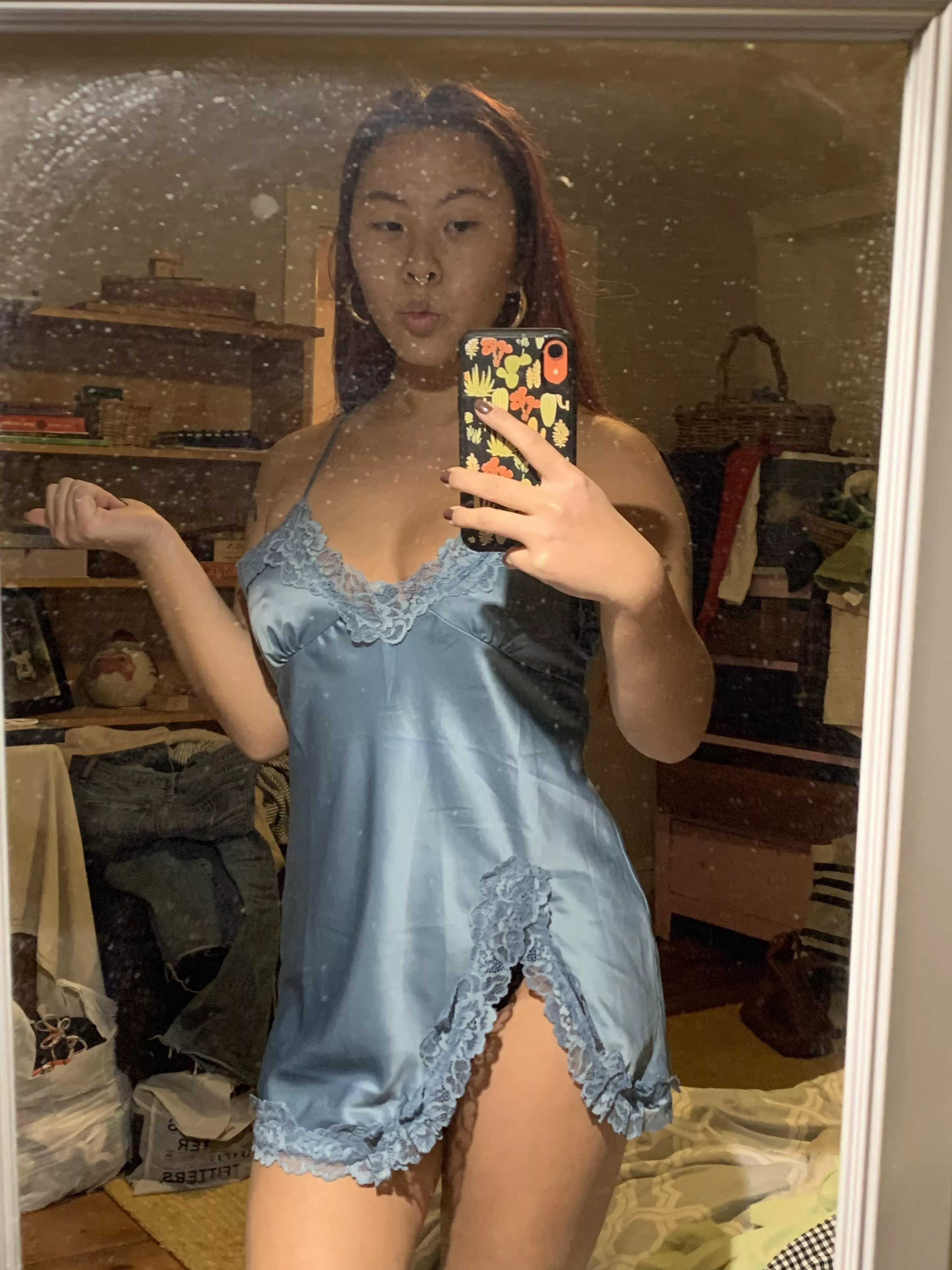 Do you like me in this? Or would you rather see me nakedðŸ¥µðŸ¤­link in bio posted by cierrabella4sure