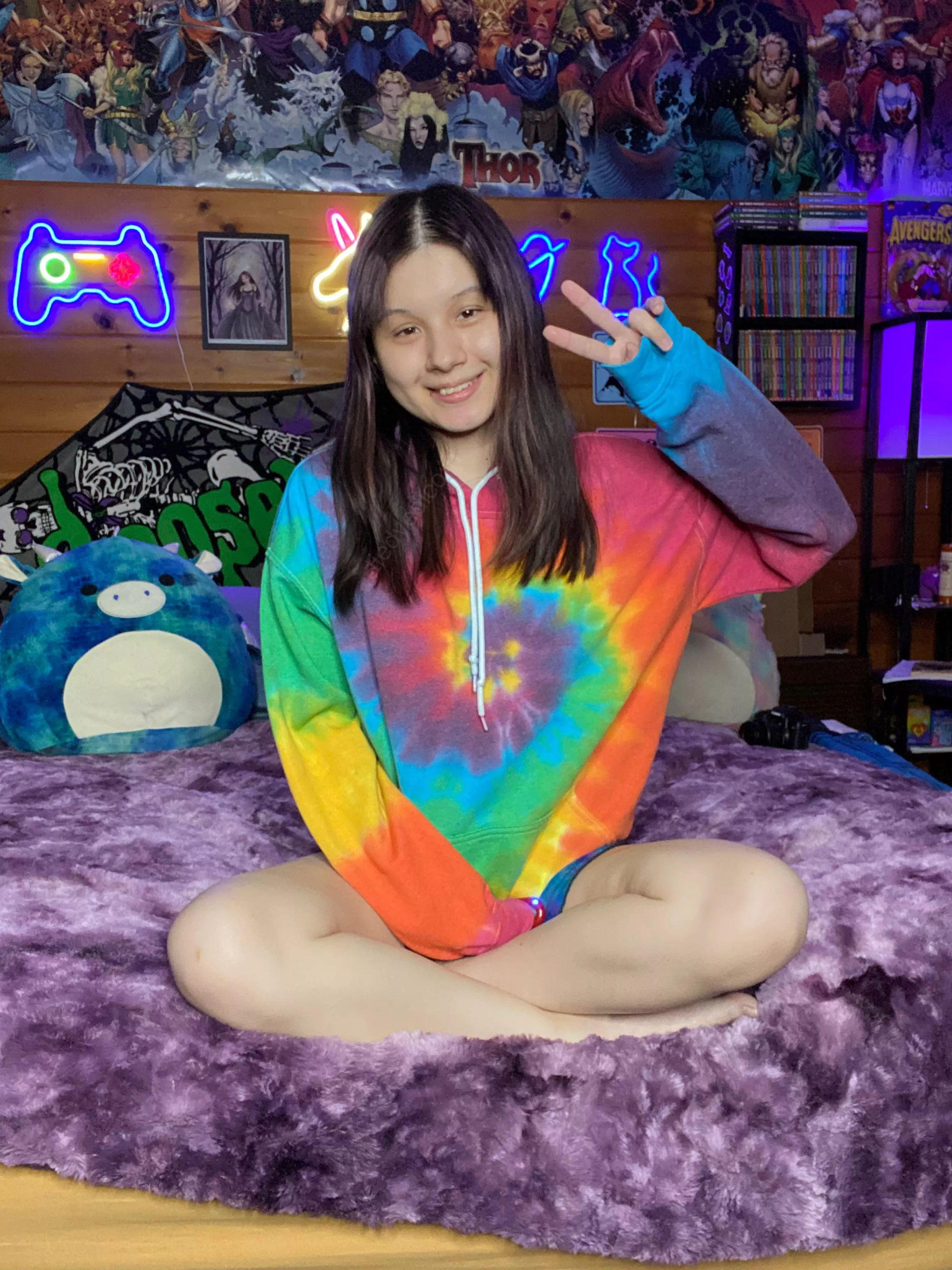 do you like my tie dye hoodie? nudes | GLAMOURHOUND.COM