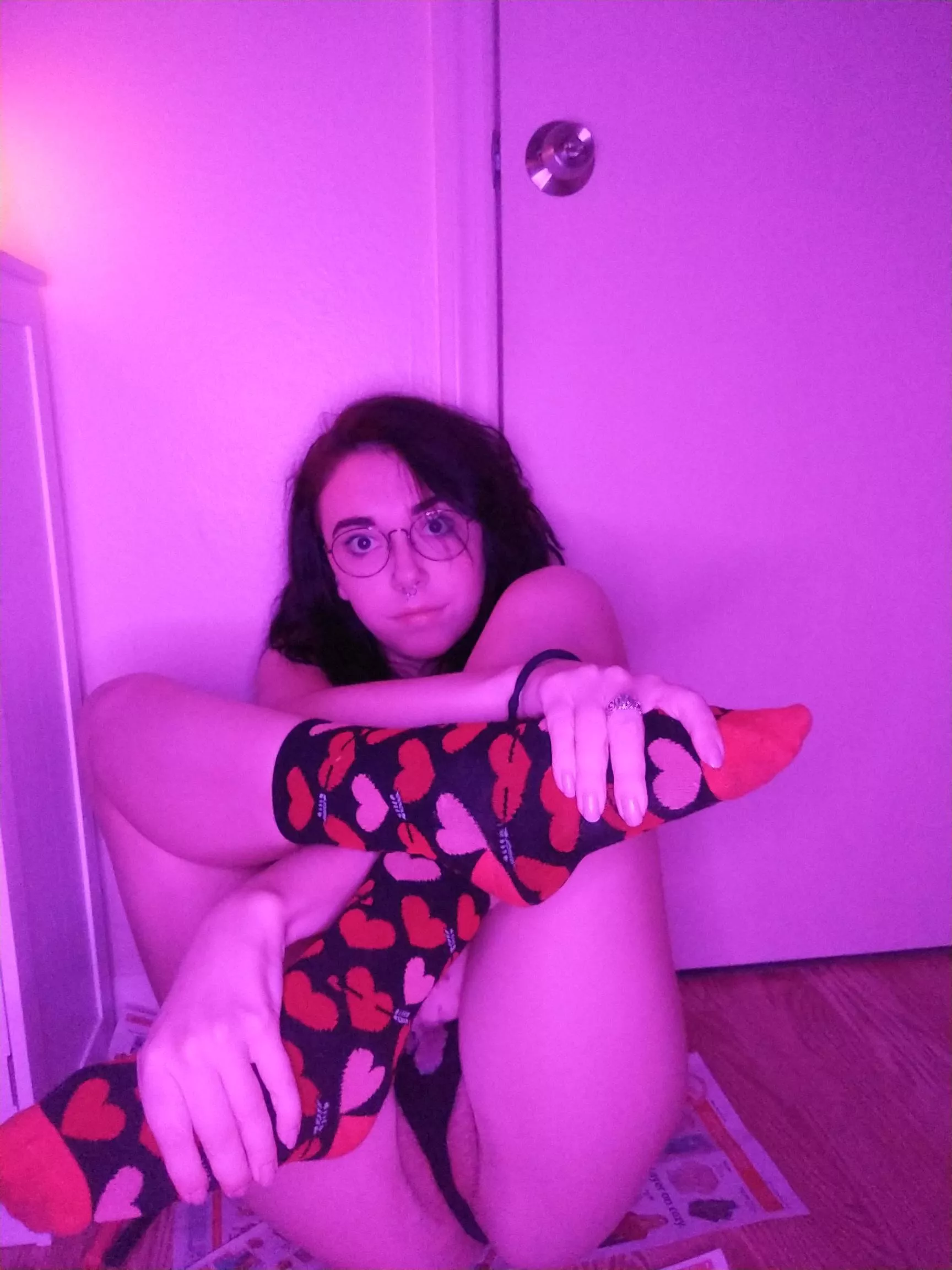 DO YOU LIKE MY VALENTINE'S DAY SOCKS? posted by Imaginary-Throat-315