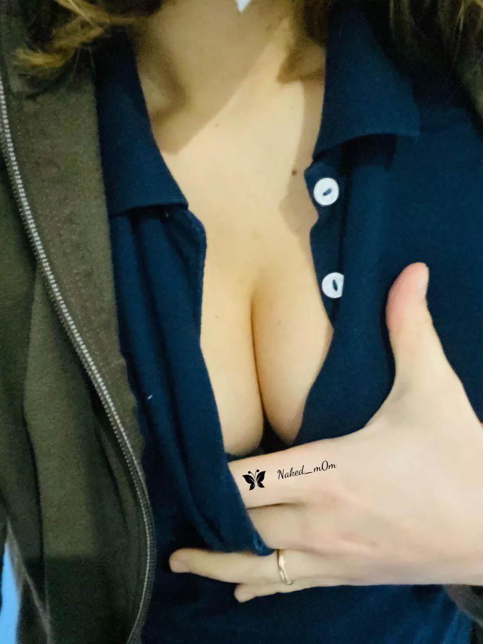 Do you think my patients noticed my cleavage today? posted by naked_m0m