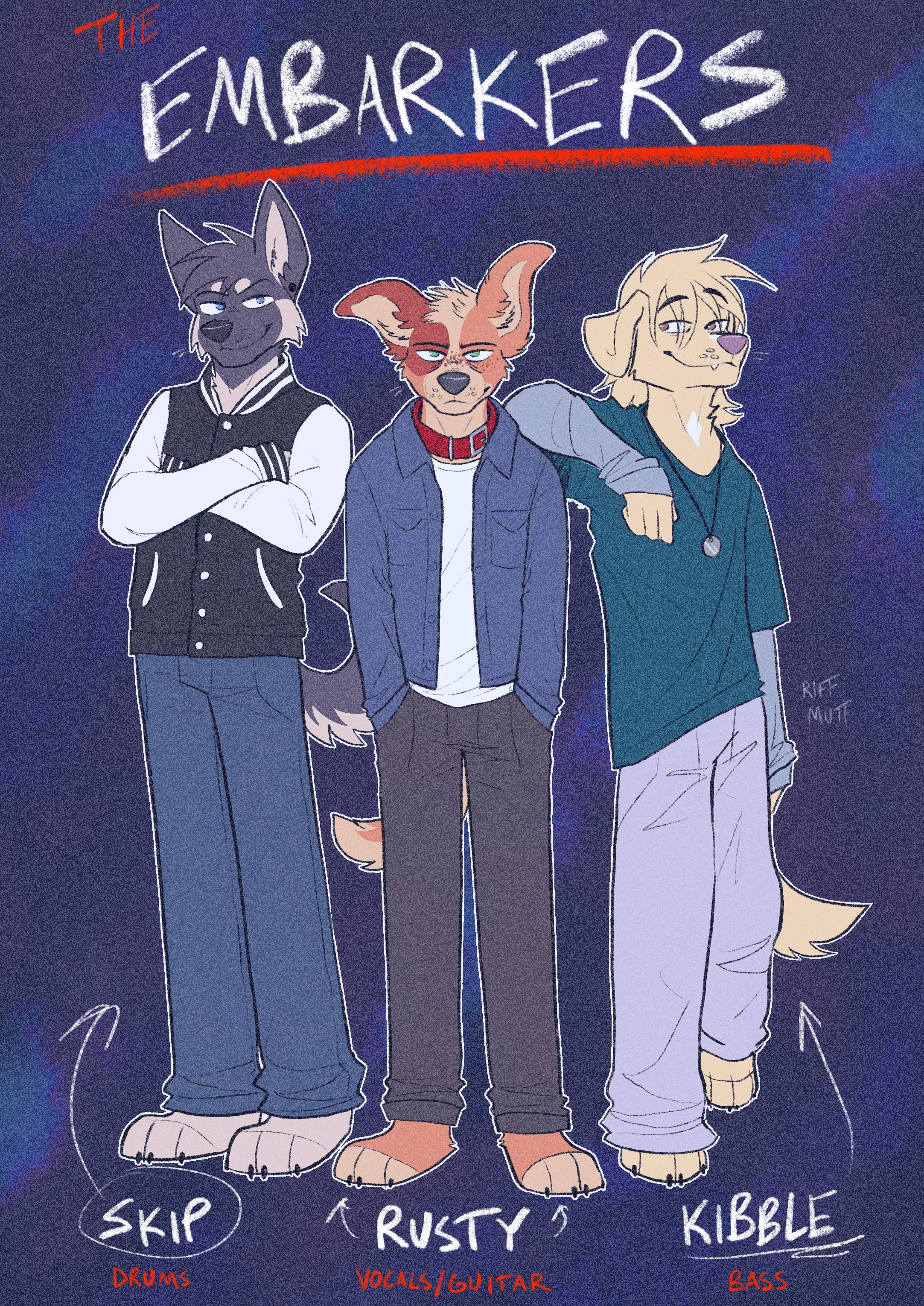 dog band poster (by me @riffmutt on twitter) posted by riffmutt